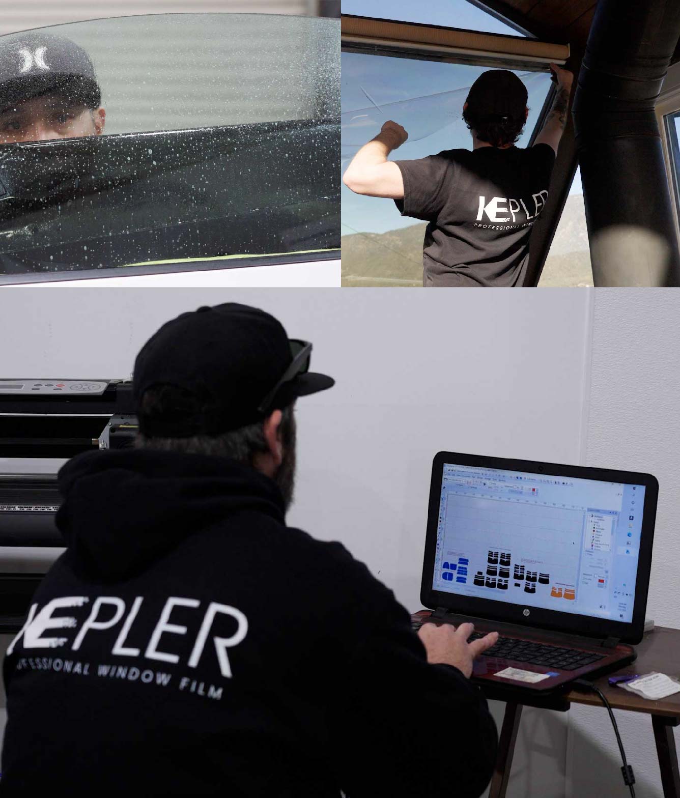Ceramic Window Tinting Expert Cutting Film in Lake Oswego, Oregon