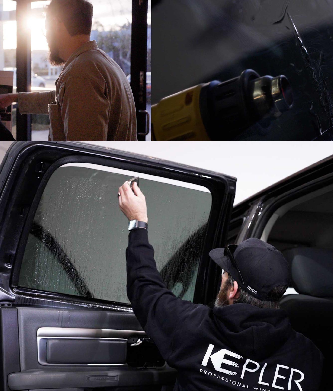 Kepler Window Tinting Specialists at Work in Duarte, California
