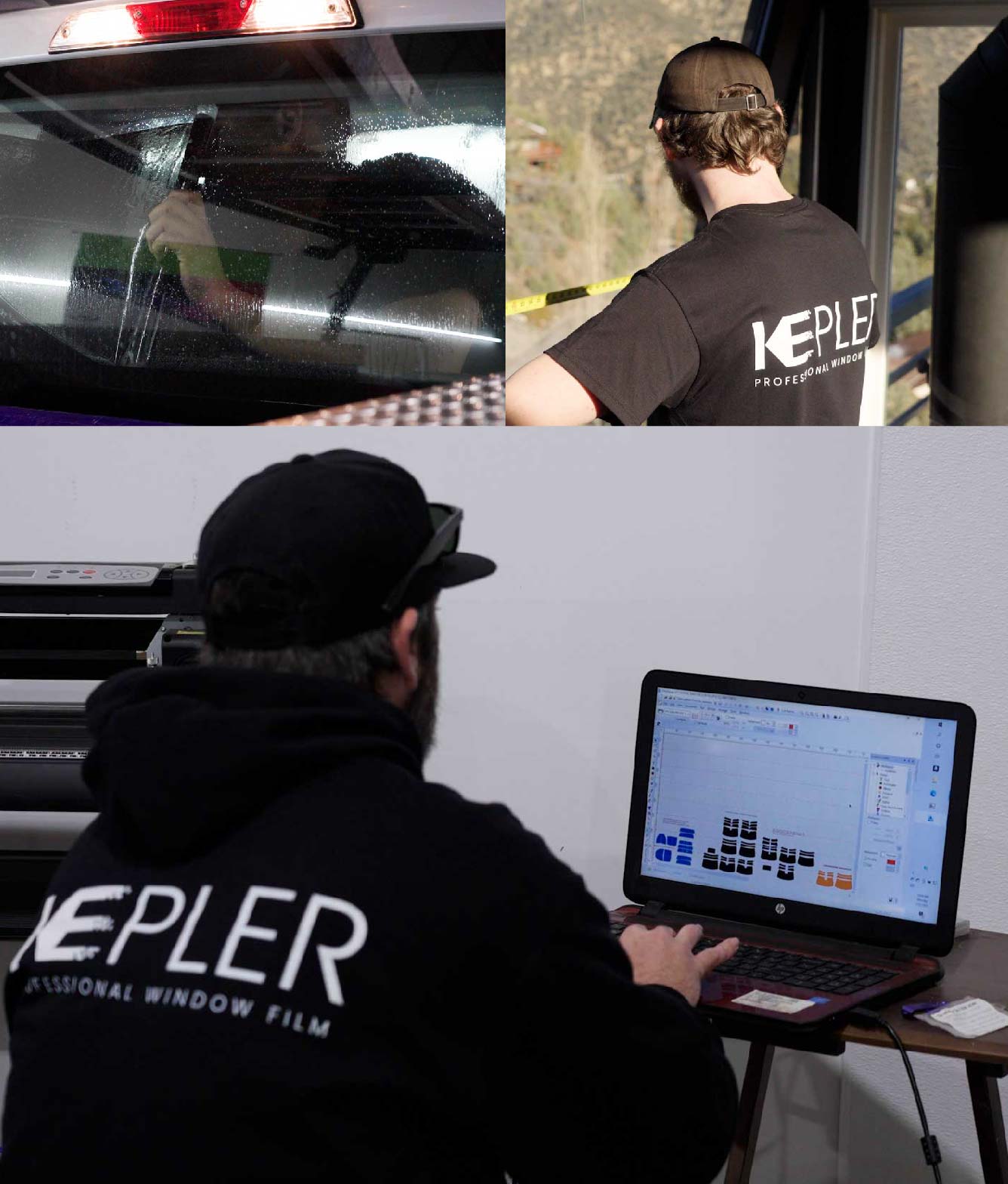Ceramic Window Tinting Expert Cutting Film in Waukesha, Wisconsin