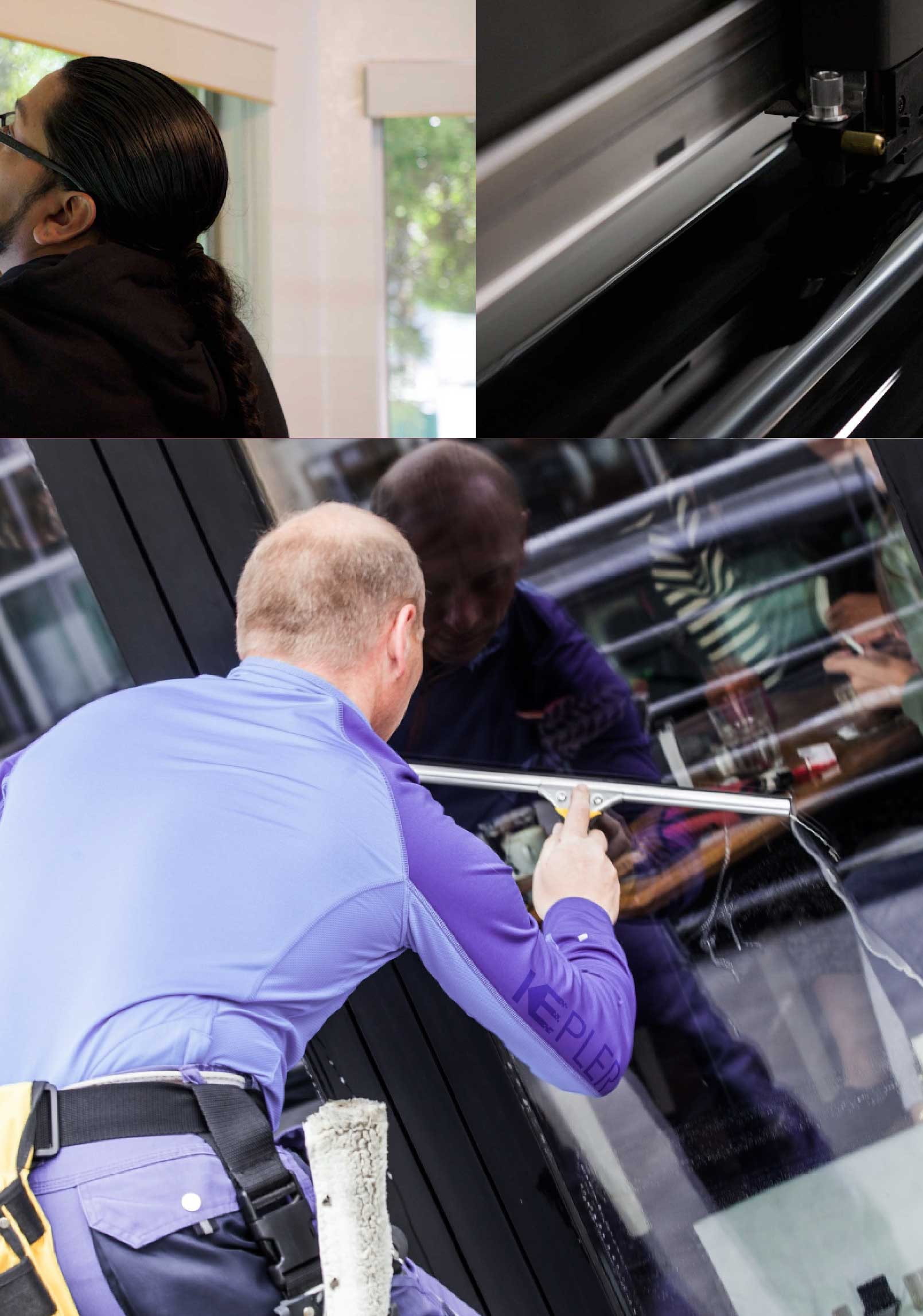 Kepler Professional Applying Anti-Graffiti Window Film to a El Paso Shop Front