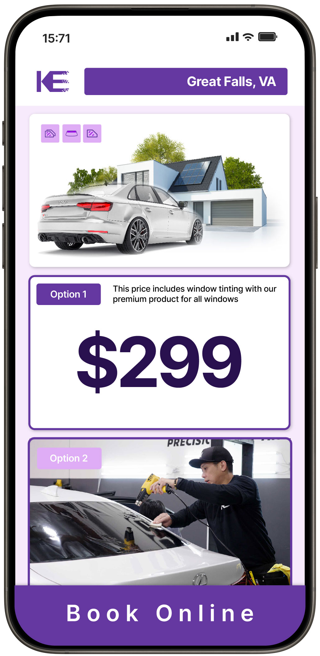 View Competitive Tesla Window Tinting Costs in Bristol, Virginia
