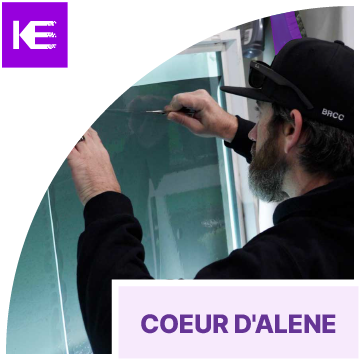 Kepler Dealer Showing Window Film Options to Customer in Coeur d'Alene, Idaho