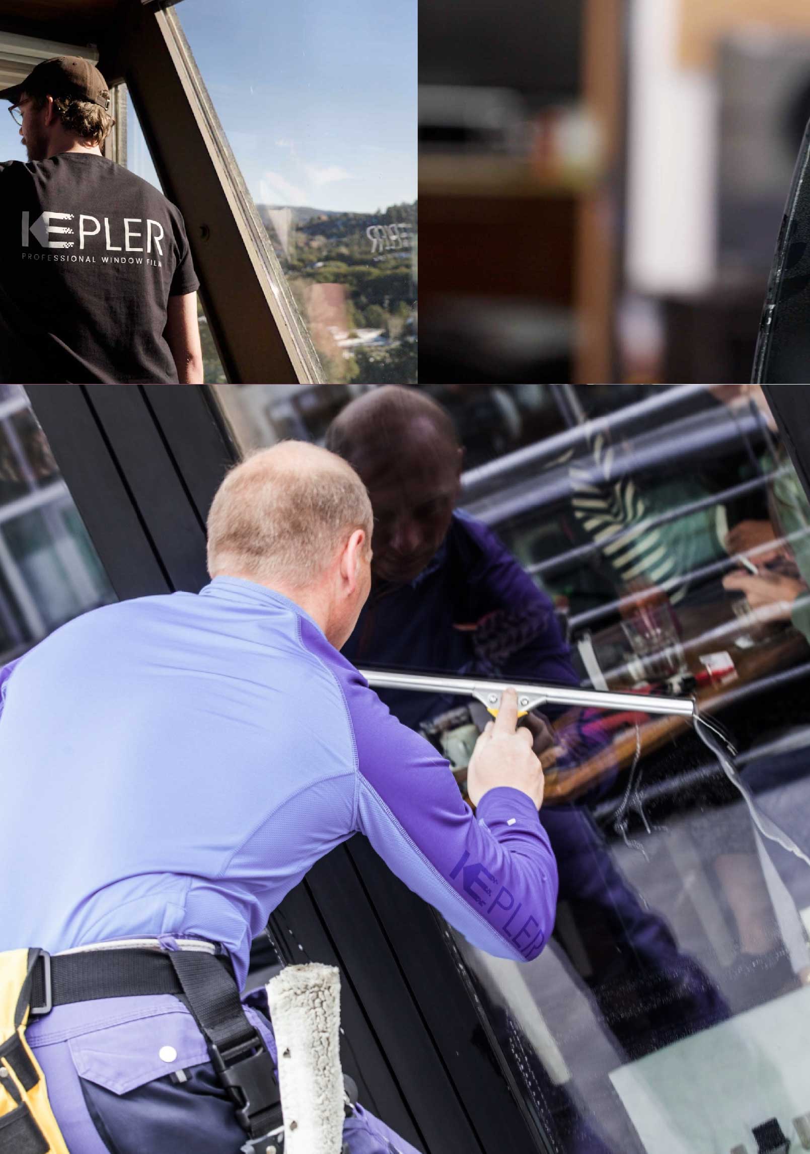 Kepler Professional Applying Anti-Graffiti Window Film to a Herriman Shop Front