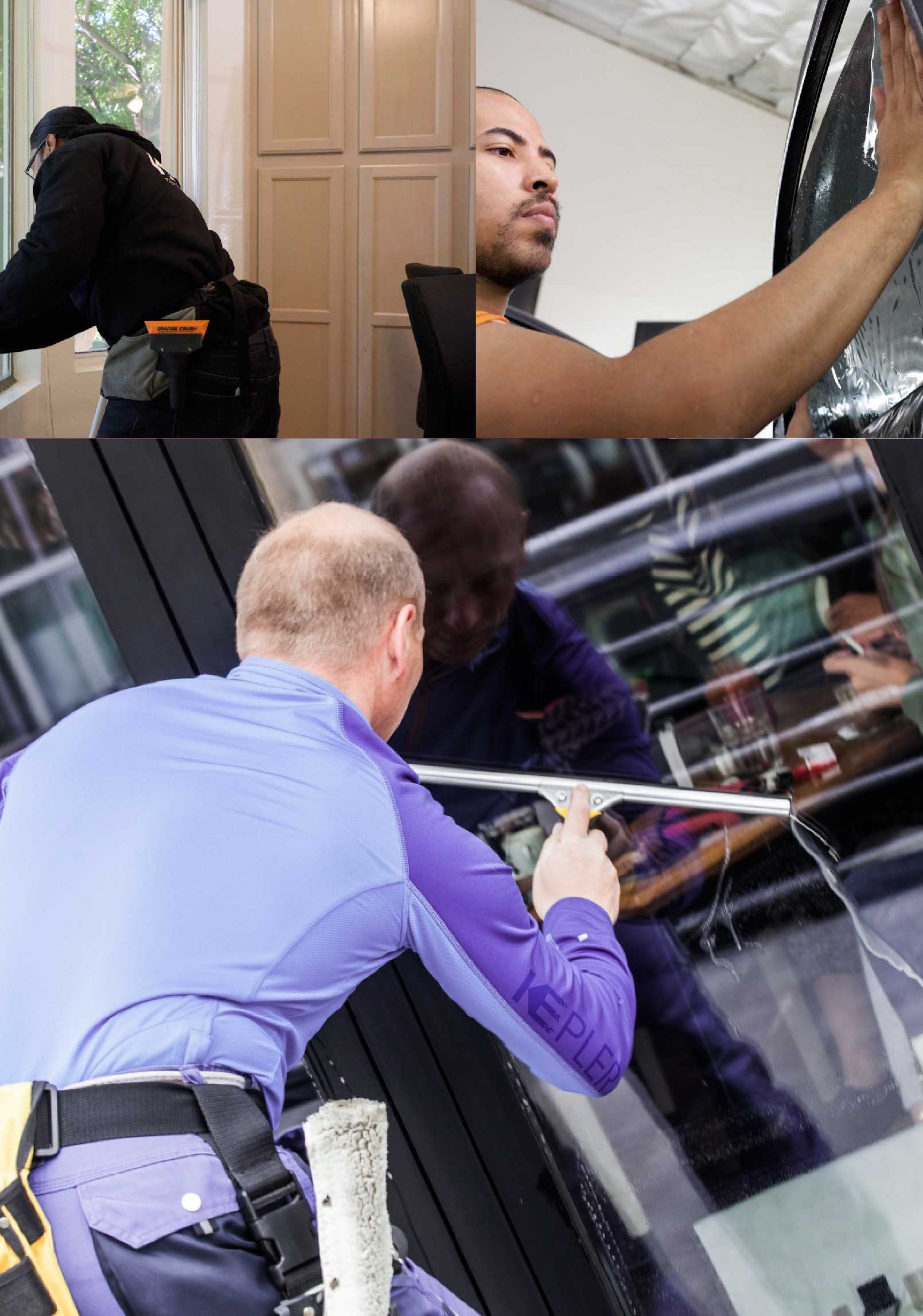 Kepler Expert Applying Anti-Graffiti Window Film to a Albany Shop Front