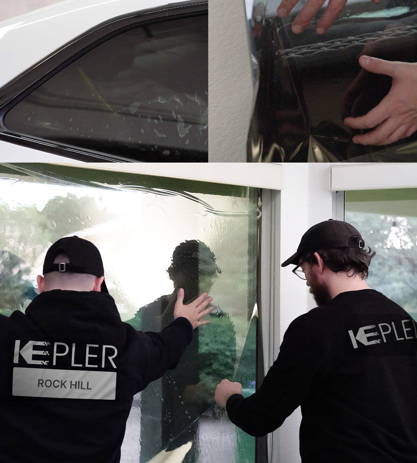 Kepler Technician Installing High-tech Window Tint to Home in Rock Hill