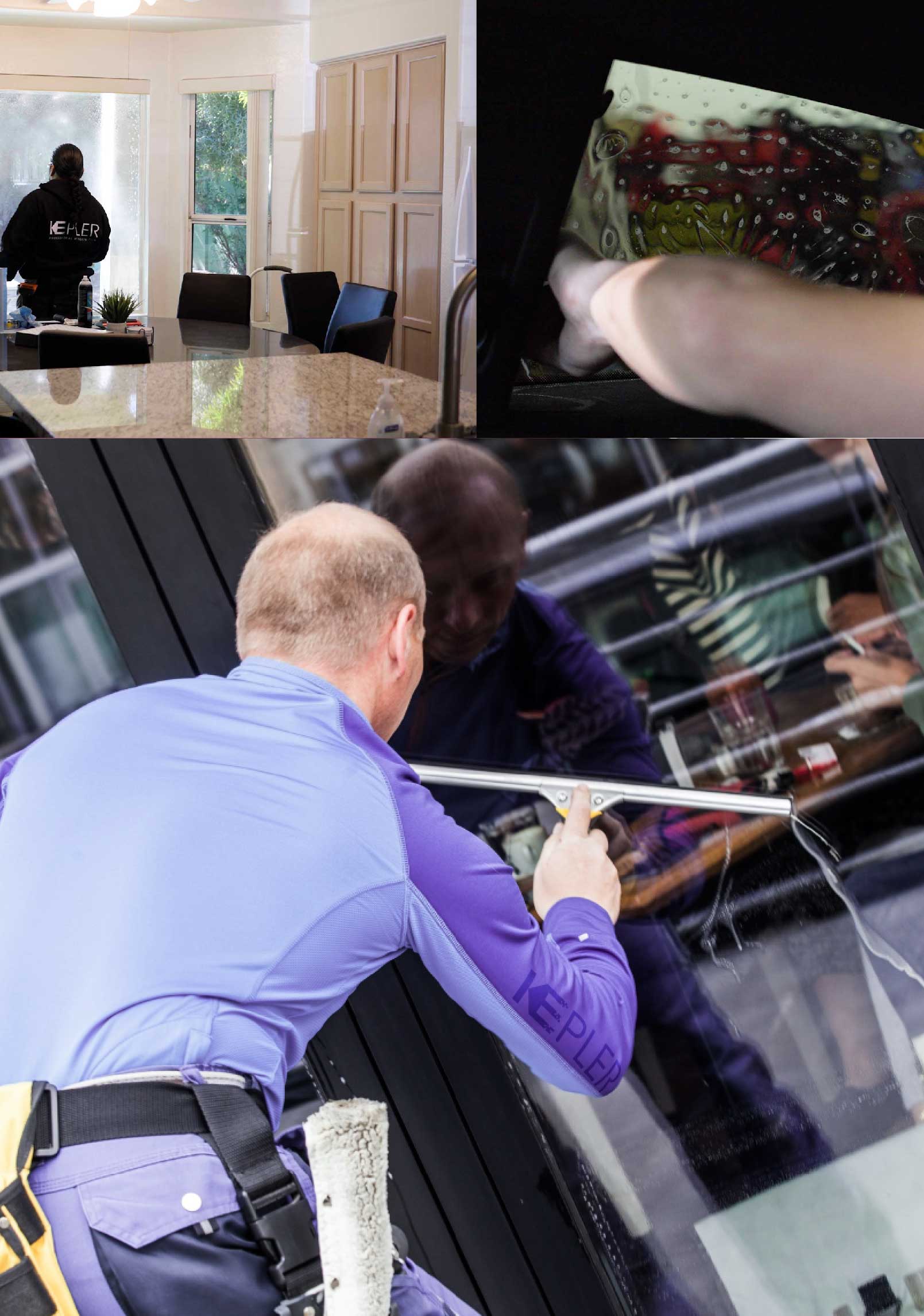 Kepler Skilled Applying Anti-Graffiti Window Film to a Watertown Shop Front