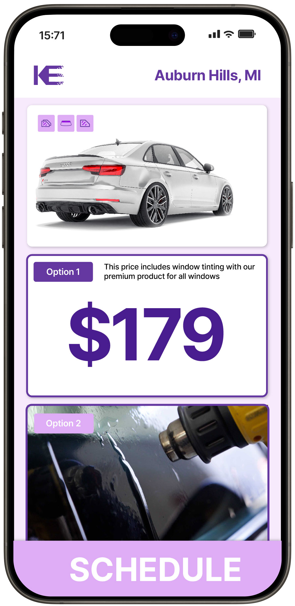 View Affordable Car Window Tinting Rates in Auburn Hills, Michigan