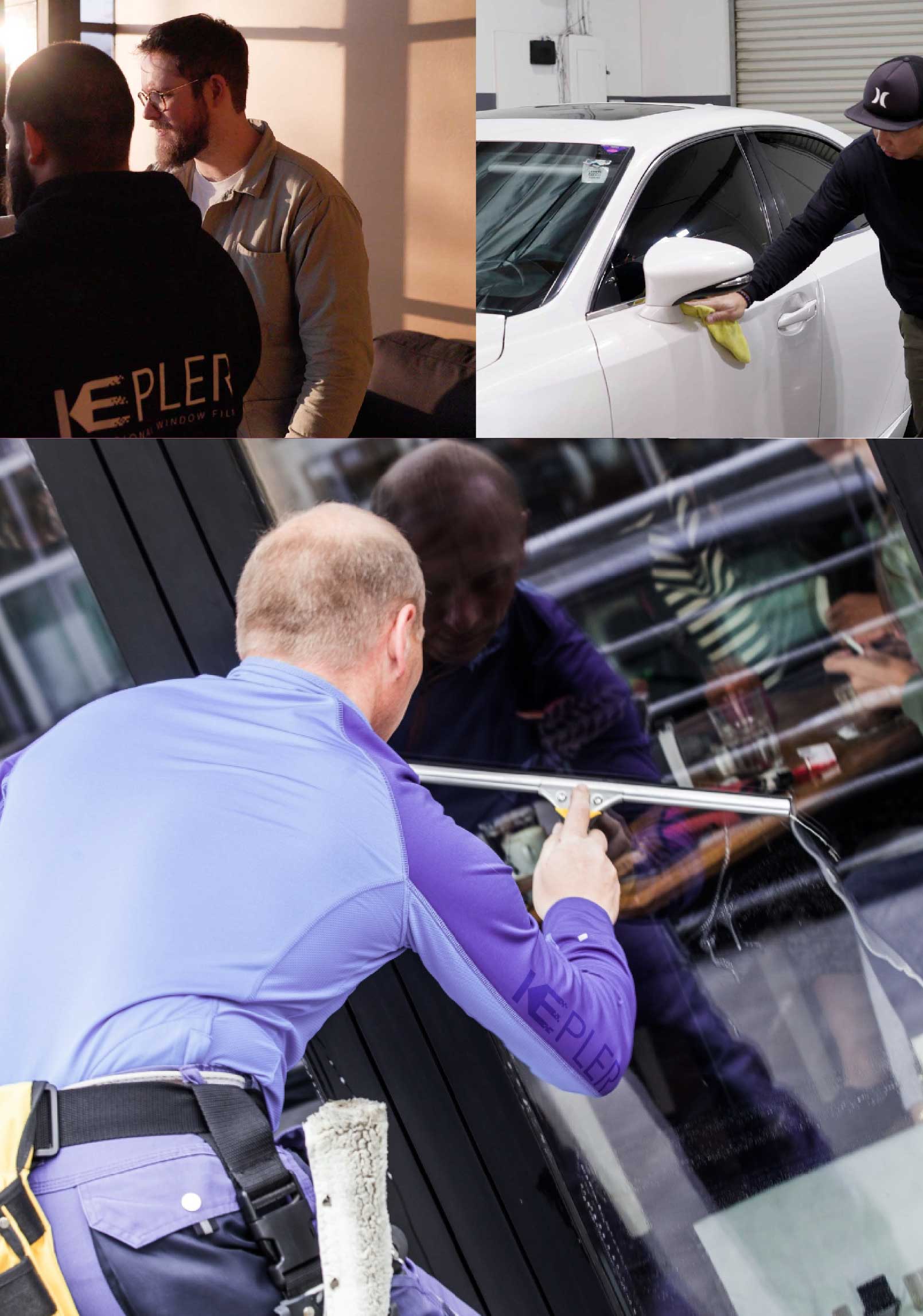 Kepler Skilled Applying Anti-Graffiti Window Film to a Randallstown Shop Front