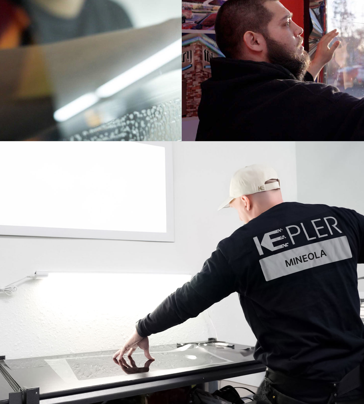 Window Tinting Specialist Cutting Film in Mineola, New York