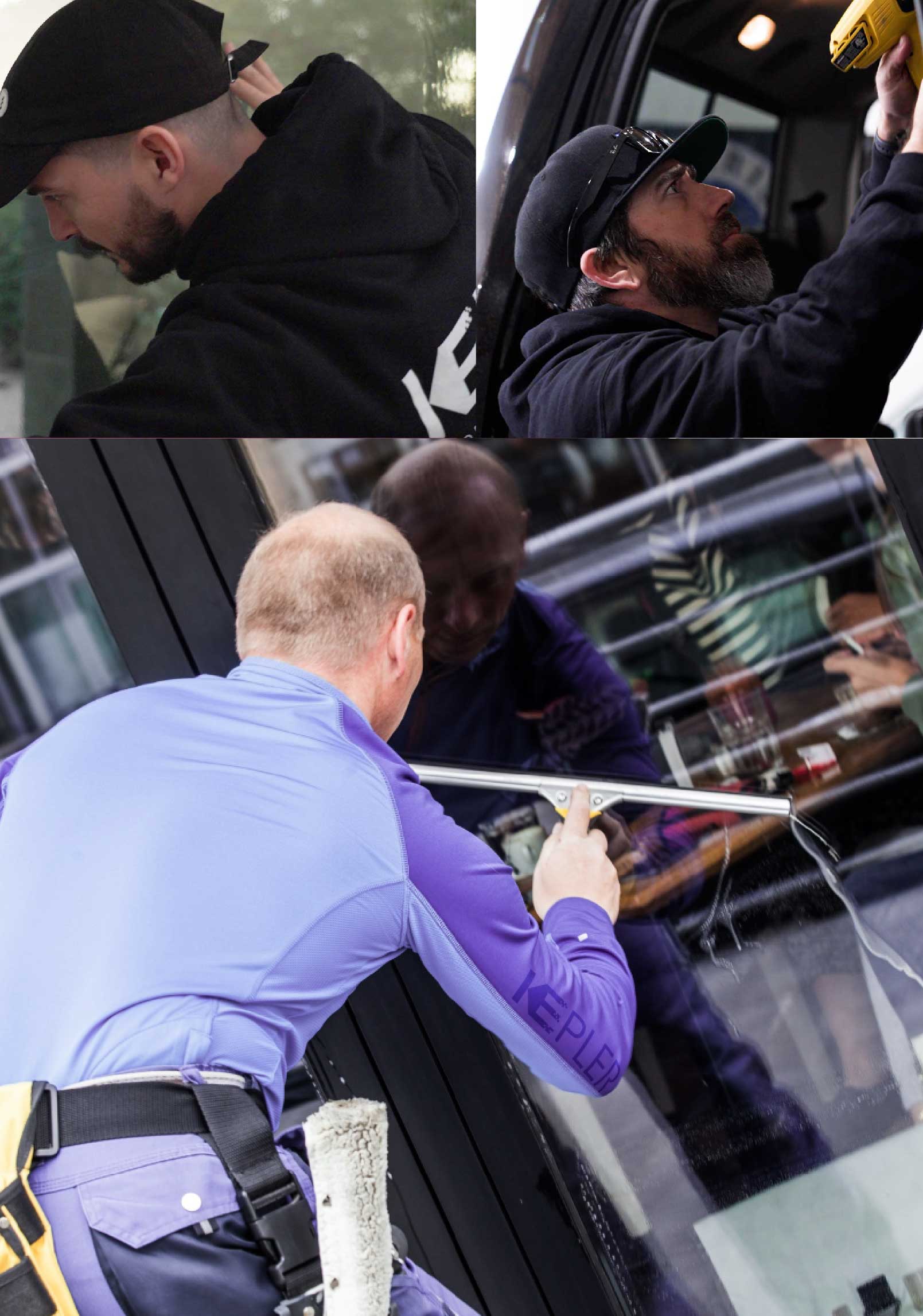 Kepler Expert Applying Anti-Graffiti Window Film to a Marysville Shop Front