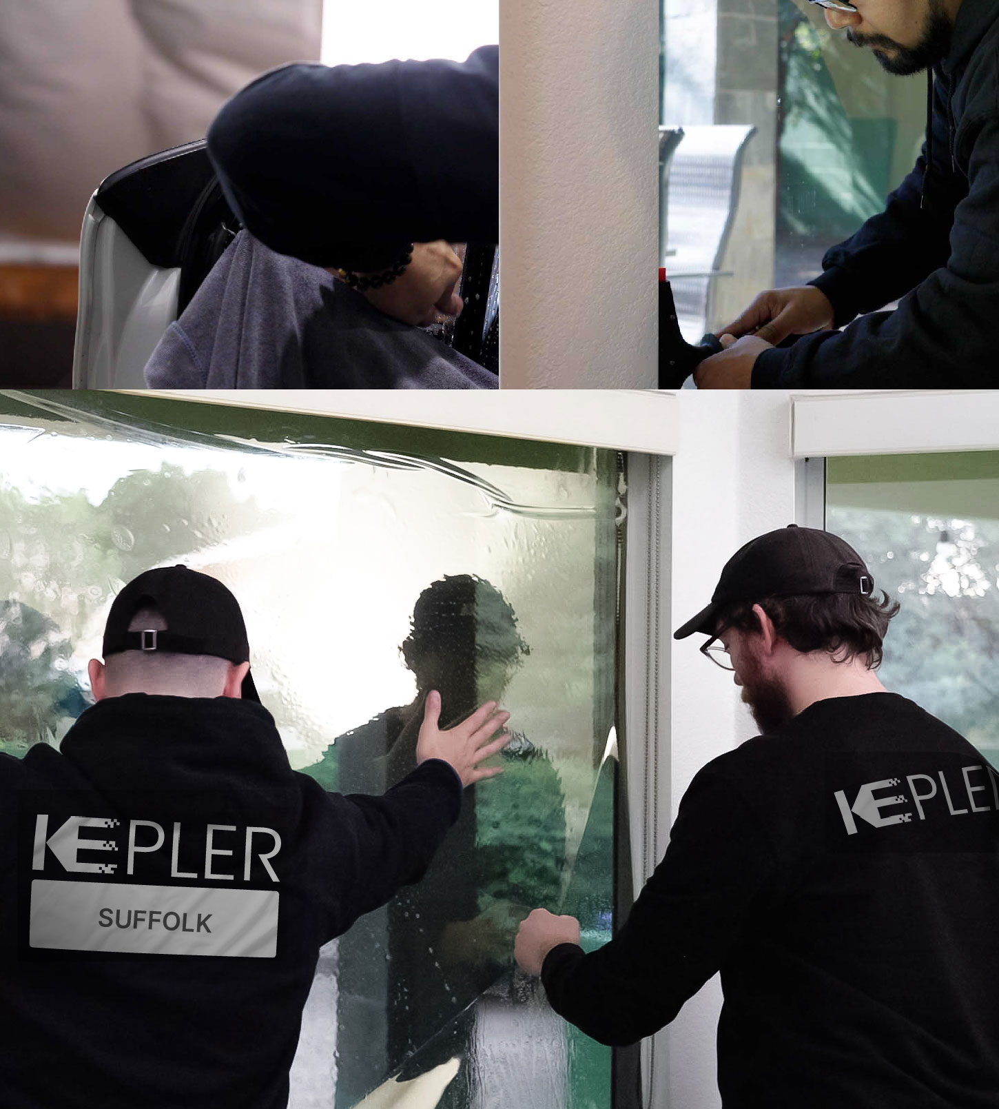 Kepler Technician Installing High-tech Window Tint to Home in Suffolk