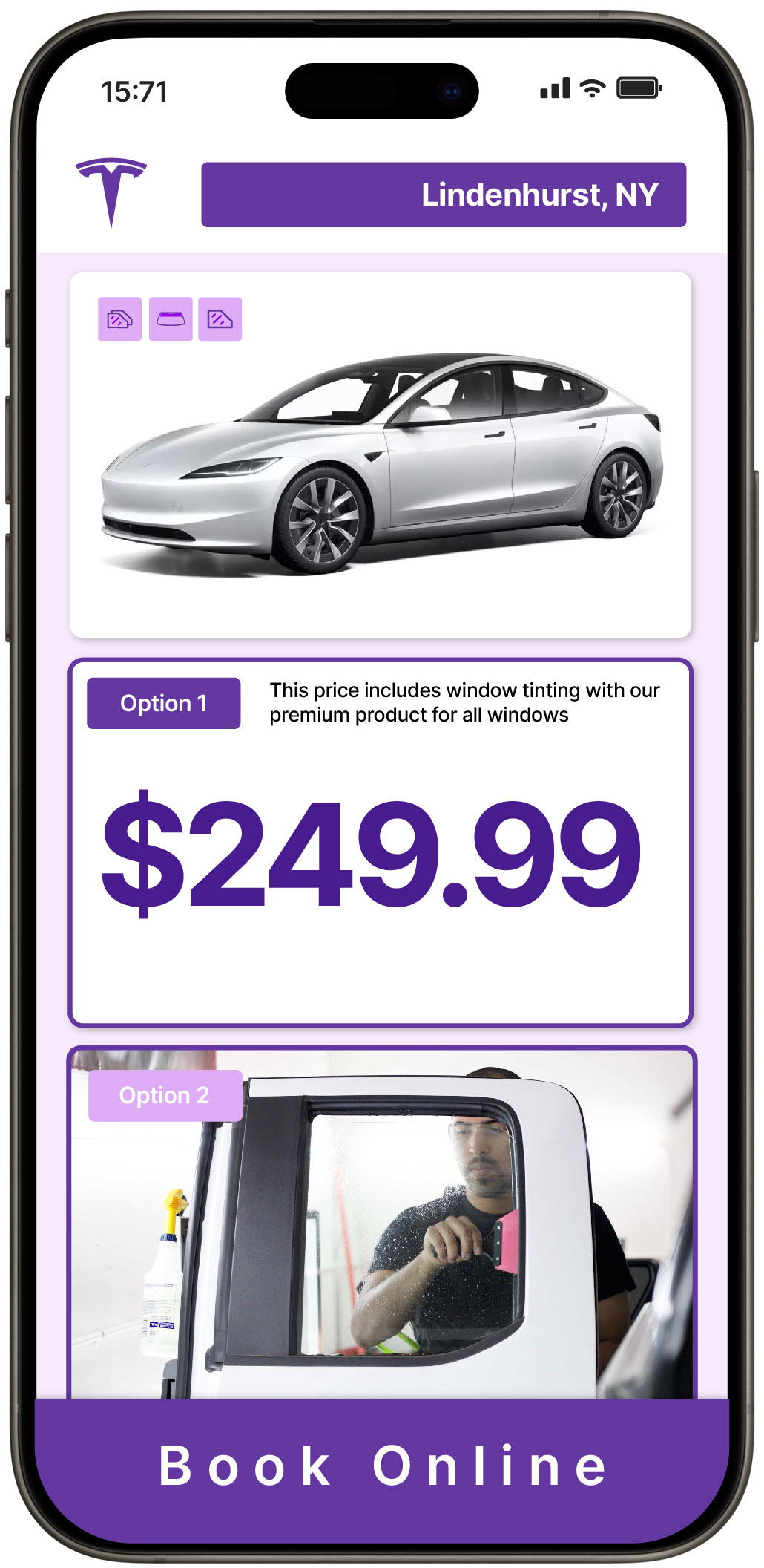 View Competitive Tesla Window Tinting Prices in Lindenhurst, New York