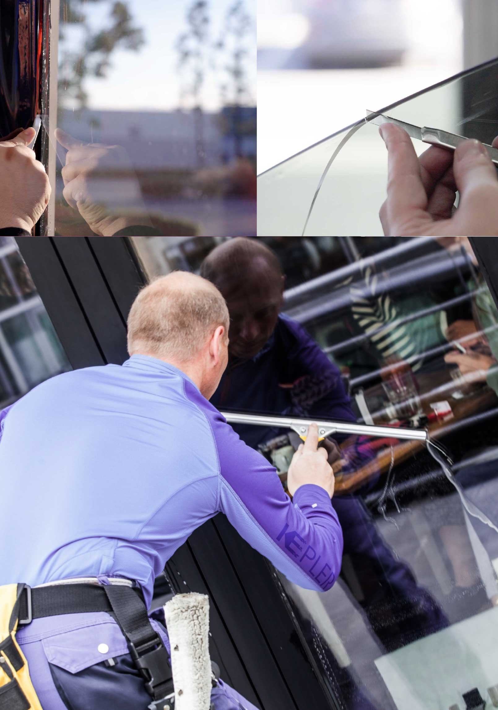 Kepler Expert Applying Anti-Graffiti Window Film to a Woodstock Shop Front
