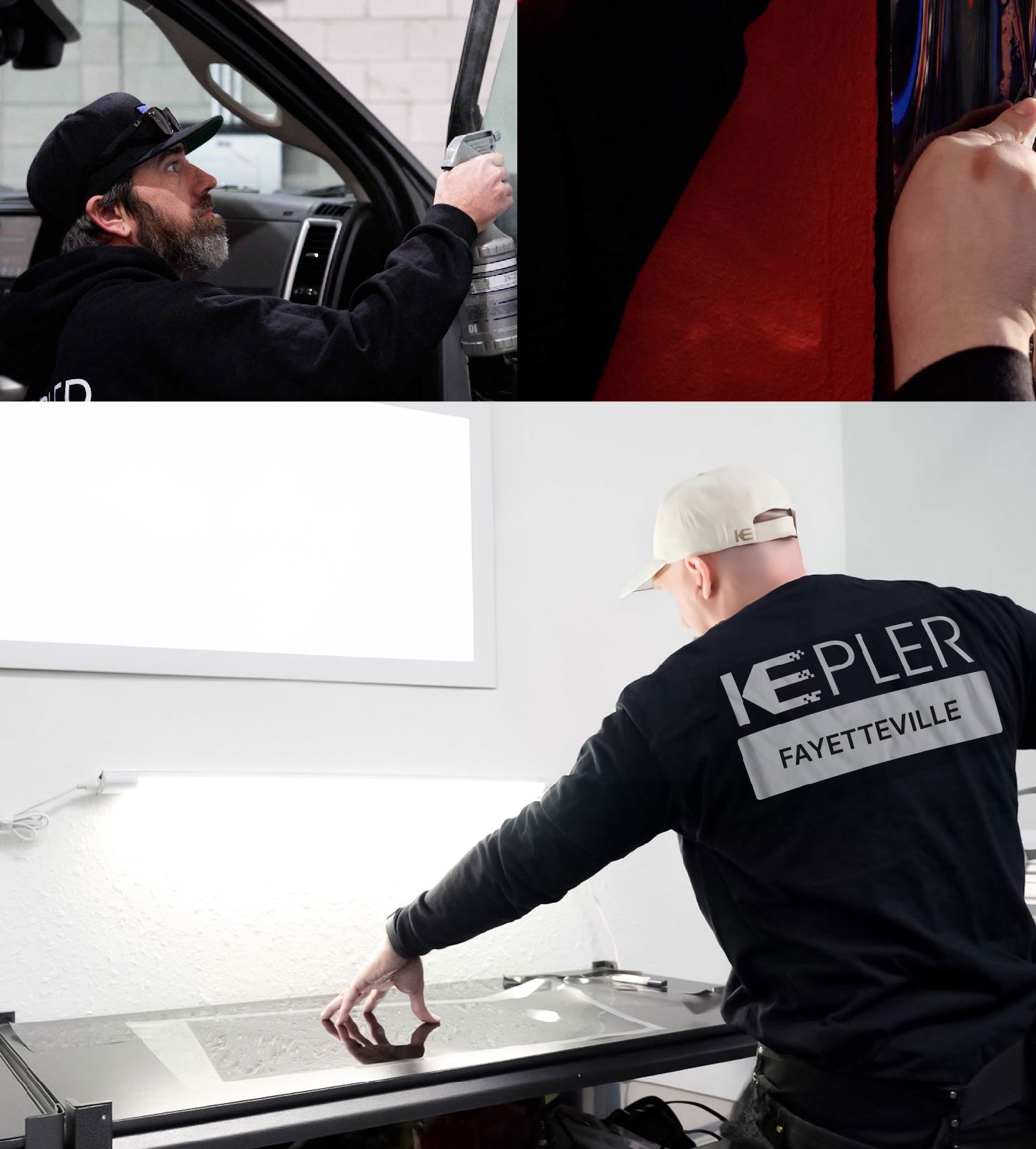 Window Tinting Specialist Cutting Film in Fayetteville, Georgia