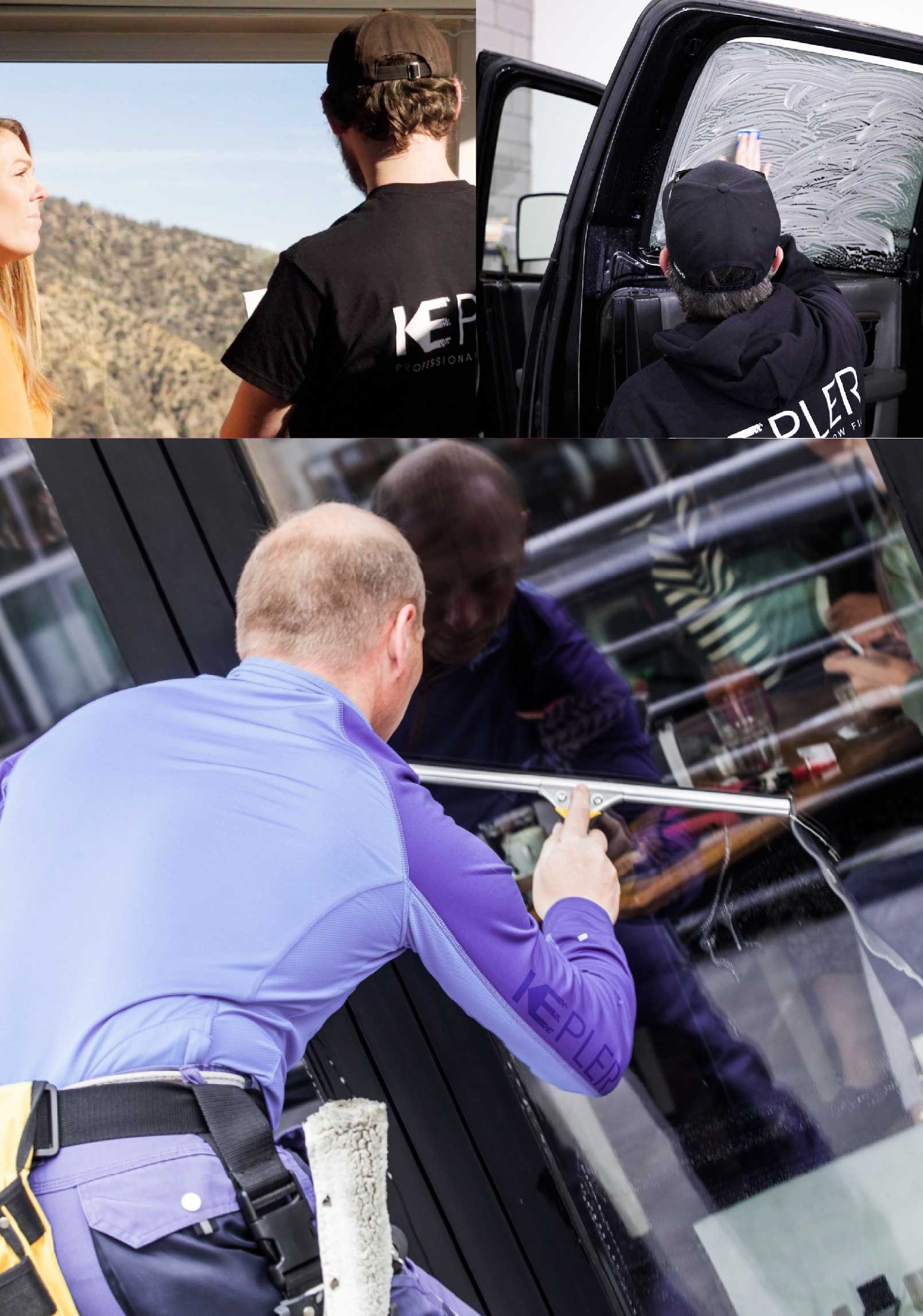 Kepler Professional Applying Anti-Graffiti Window Film to a Woodside Shop Front