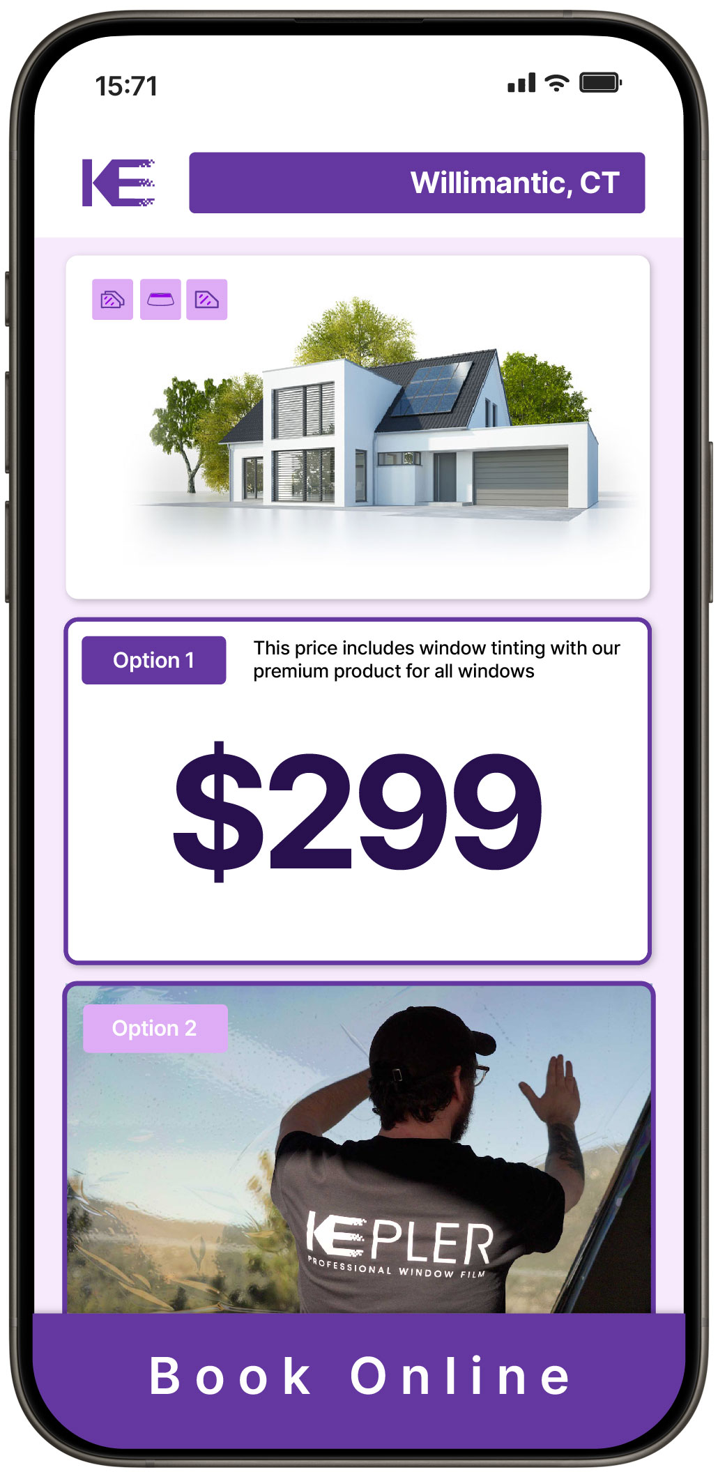 View Competitive Home Window Tinting Costs in Willimantic, Connecticut