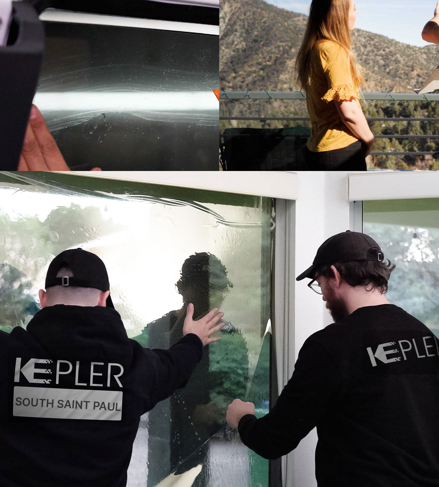 Kepler Technician Fitting Advanced Window Tint to Home in South Saint Paul