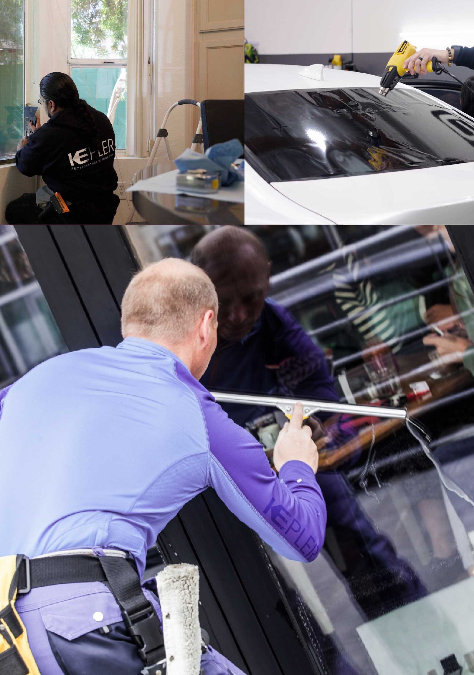 Kepler Skilled Applying Anti-Graffiti Window Film to a Sulphur Shop Front
