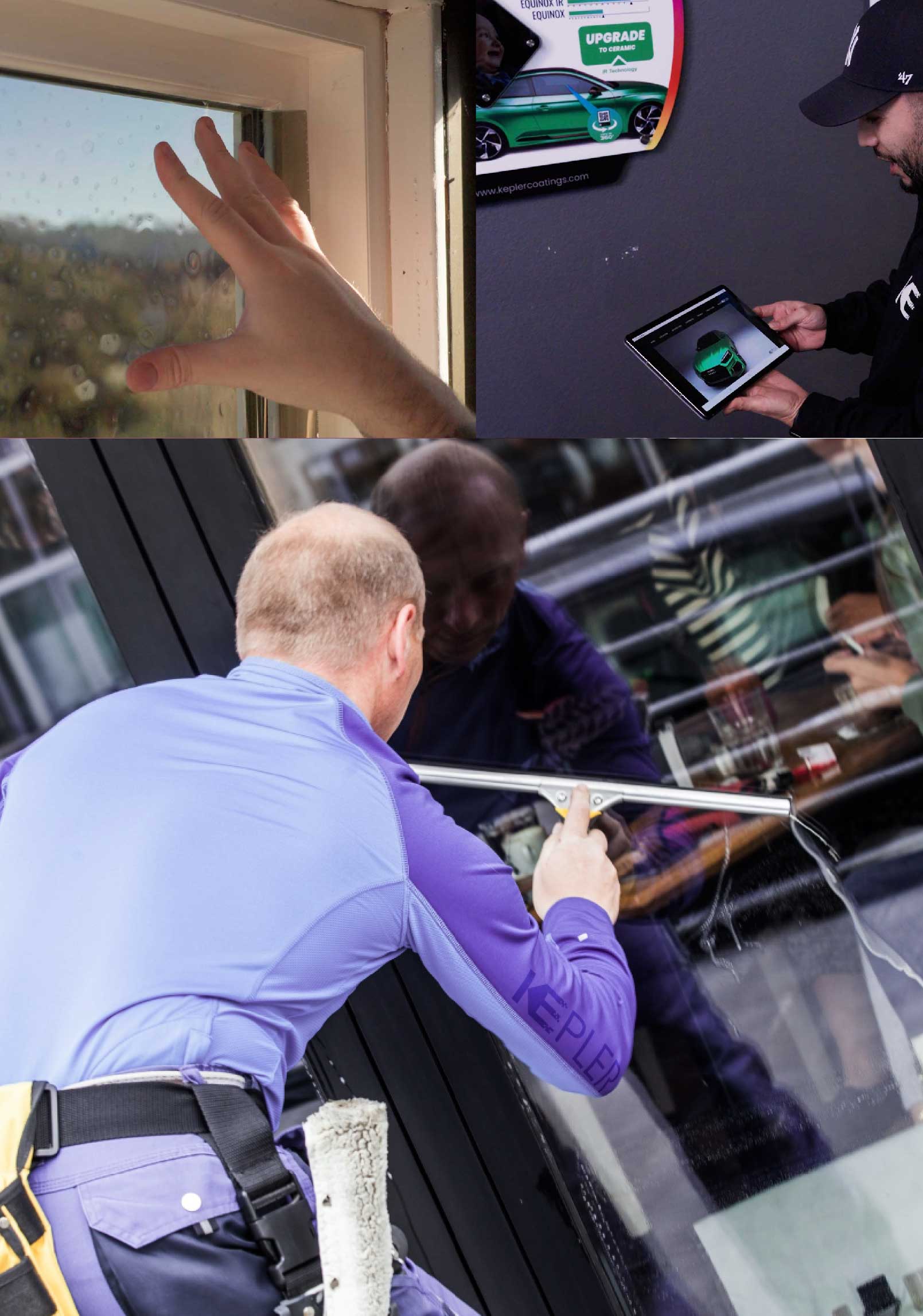 Kepler Expert Applying Anti-Graffiti Window Film to a North Windham Shop Front