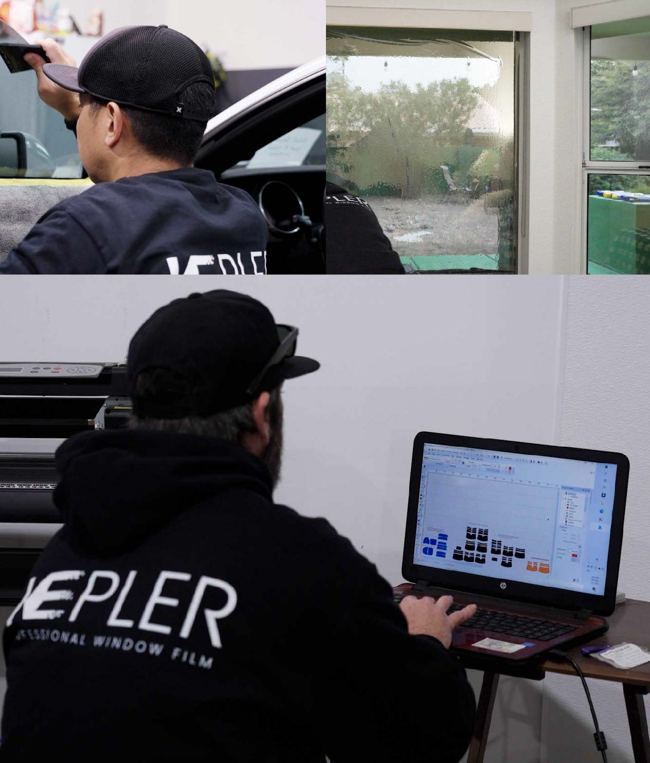 Ceramic Window Tinting Expert Cutting Film in Lynchburg, Virginia