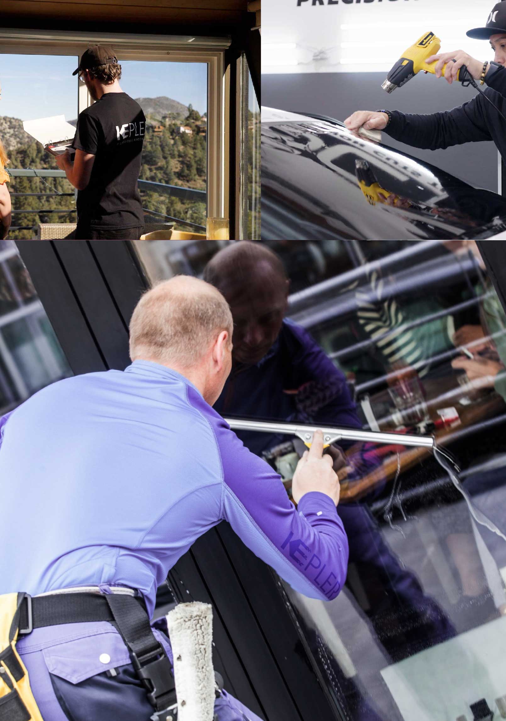 Kepler Professional Applying Anti-Graffiti Window Film to a Jackson Shop Front
