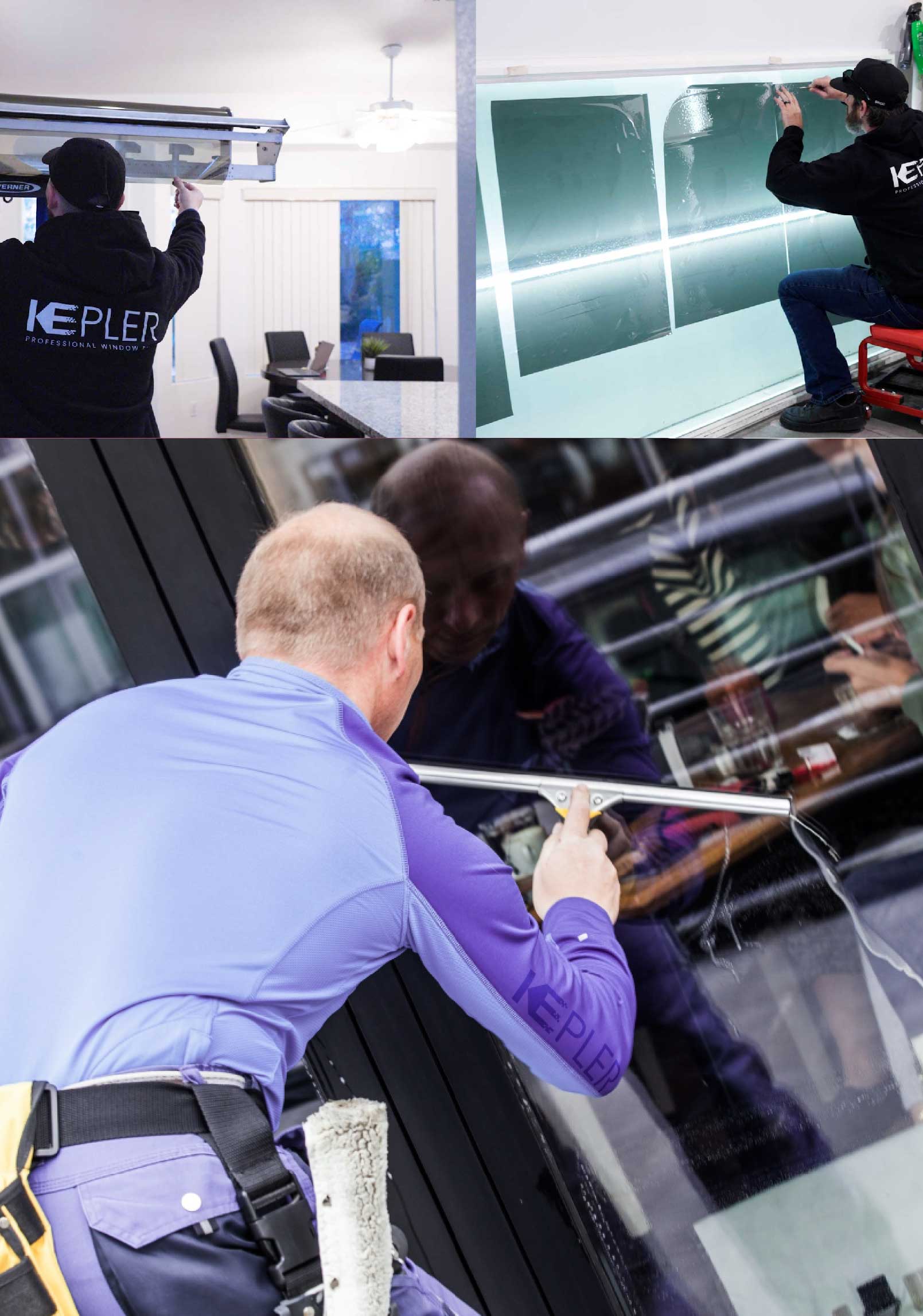 Kepler Skilled Applying Anti-Graffiti Window Film to a Nederland Shop Front