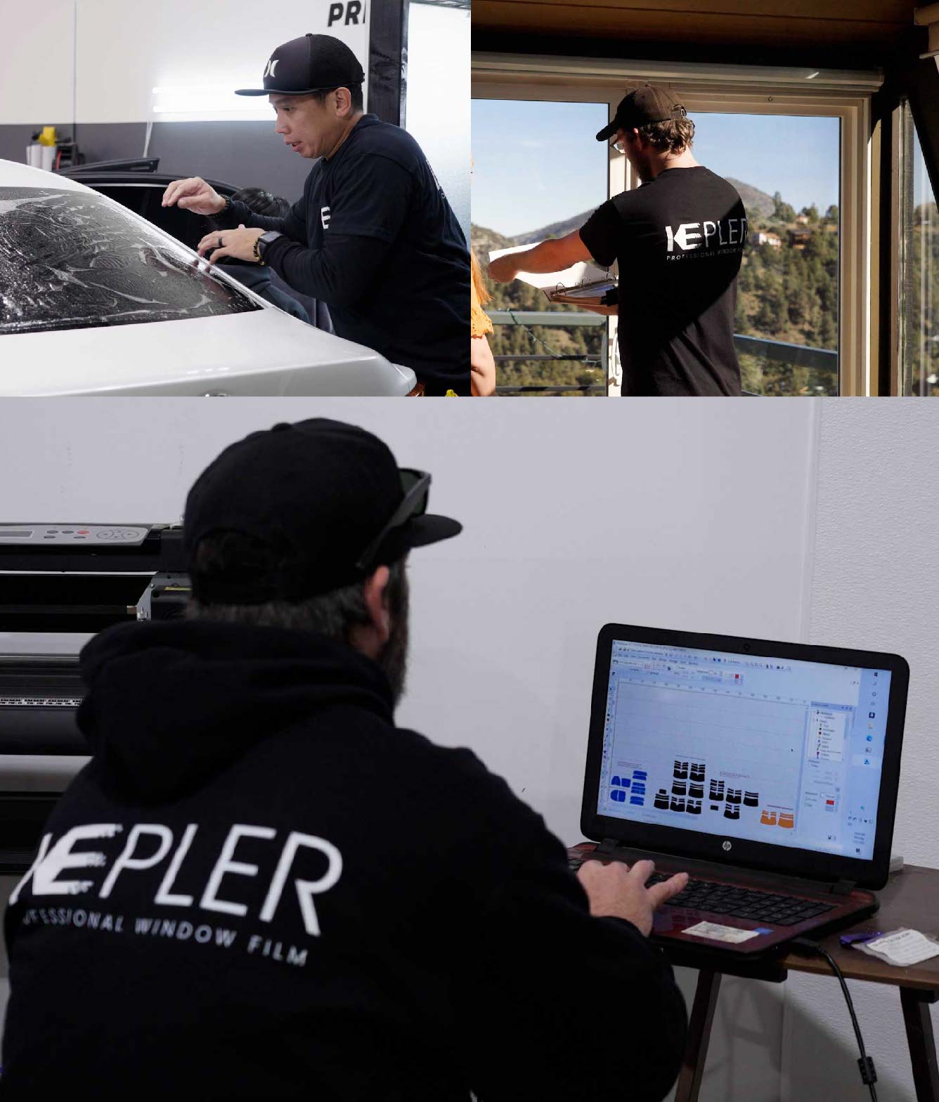 Ceramic Window Tinting Expert Cutting Film in Kenner, Louisiana