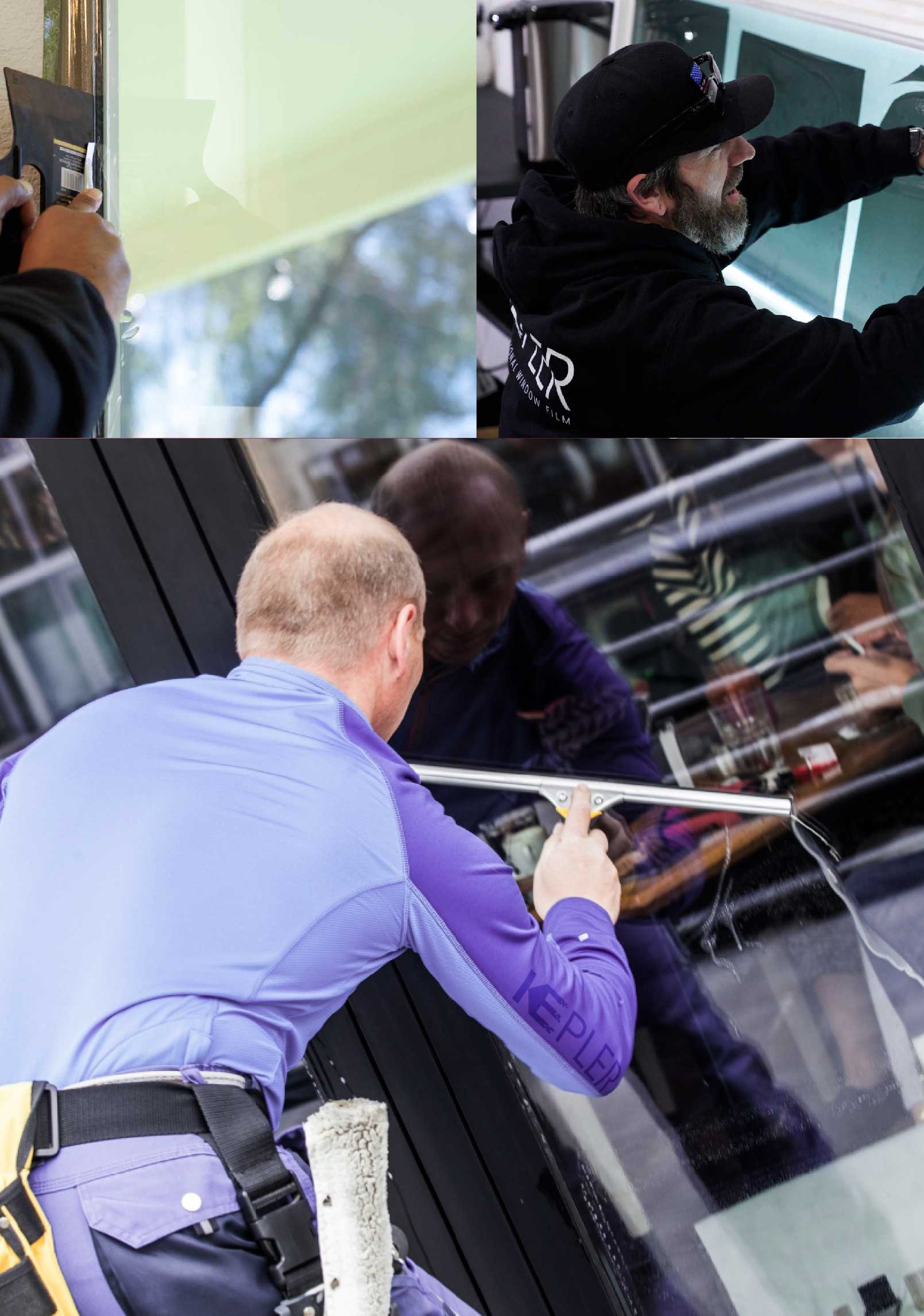 Kepler Skilled Applying Anti-Graffiti Window Film to a Shrewsbury Shop Front