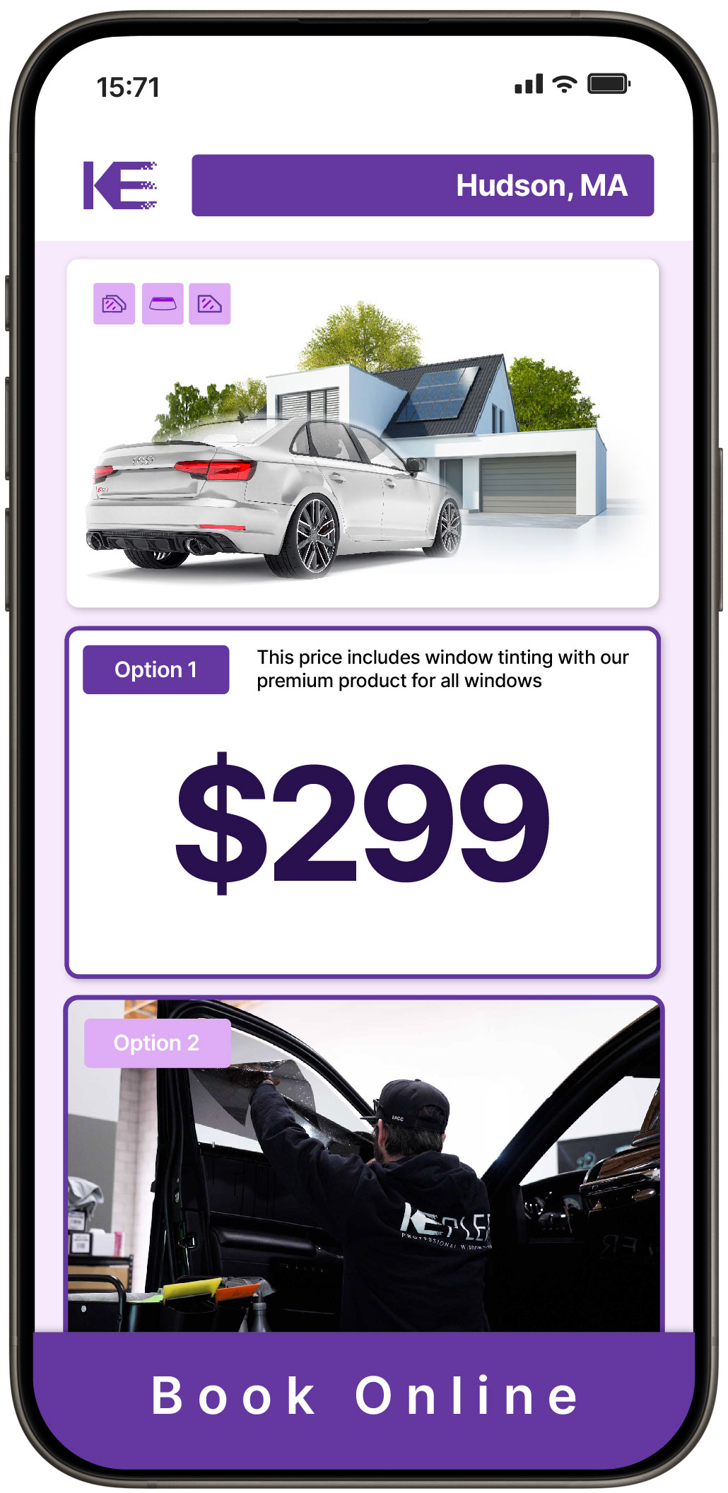 View Affordable Tesla Window Tinting Prices in Bryantville, Massachusetts