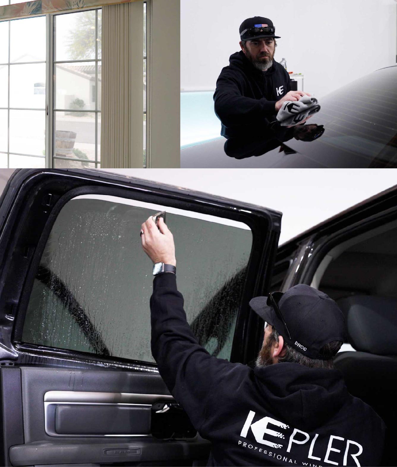 Kepler Window Tinting Specialists at Work in Ballouville, Connecticut