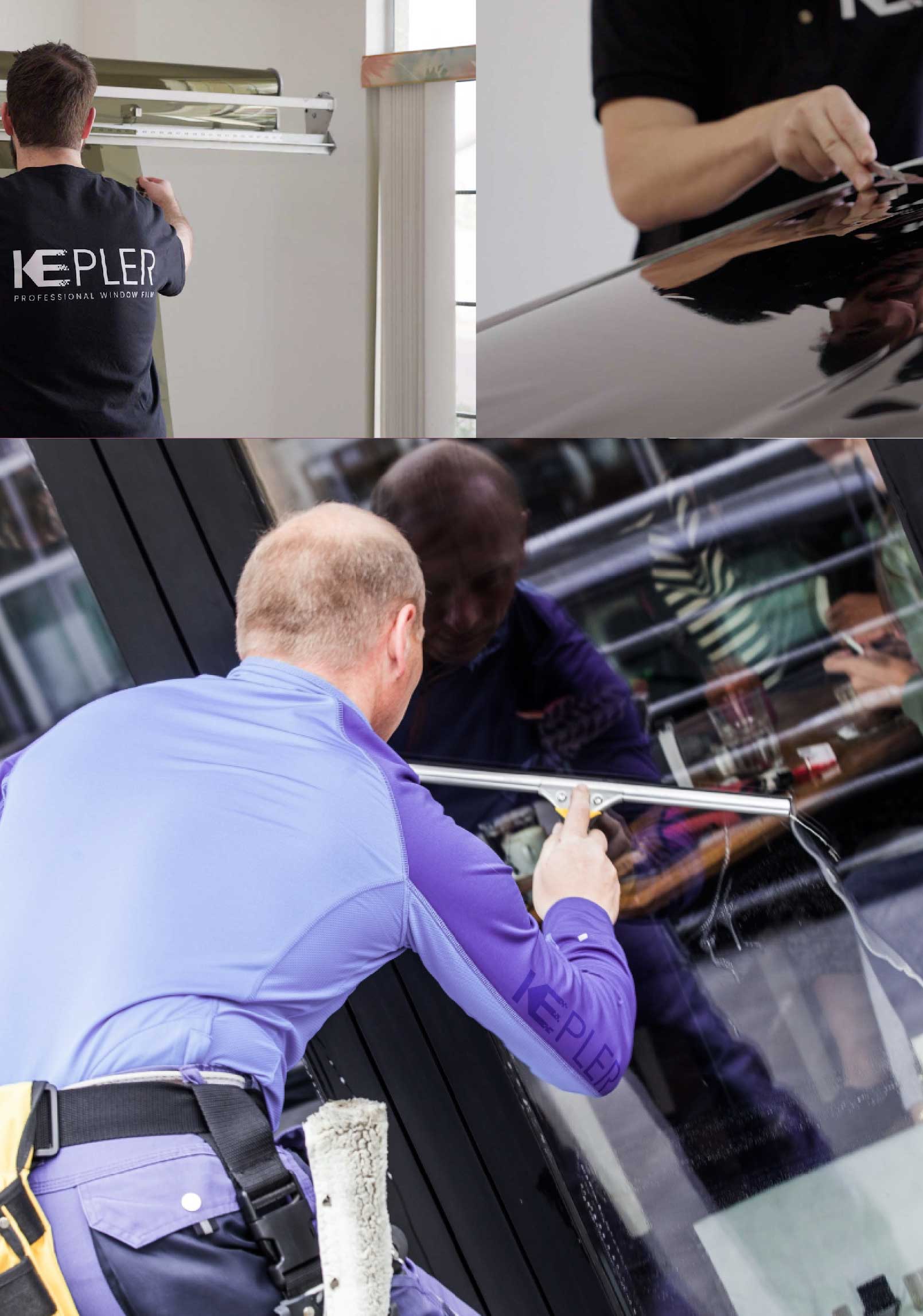 Kepler Professional Applying Anti-Graffiti Window Film to a Portland Shop Front