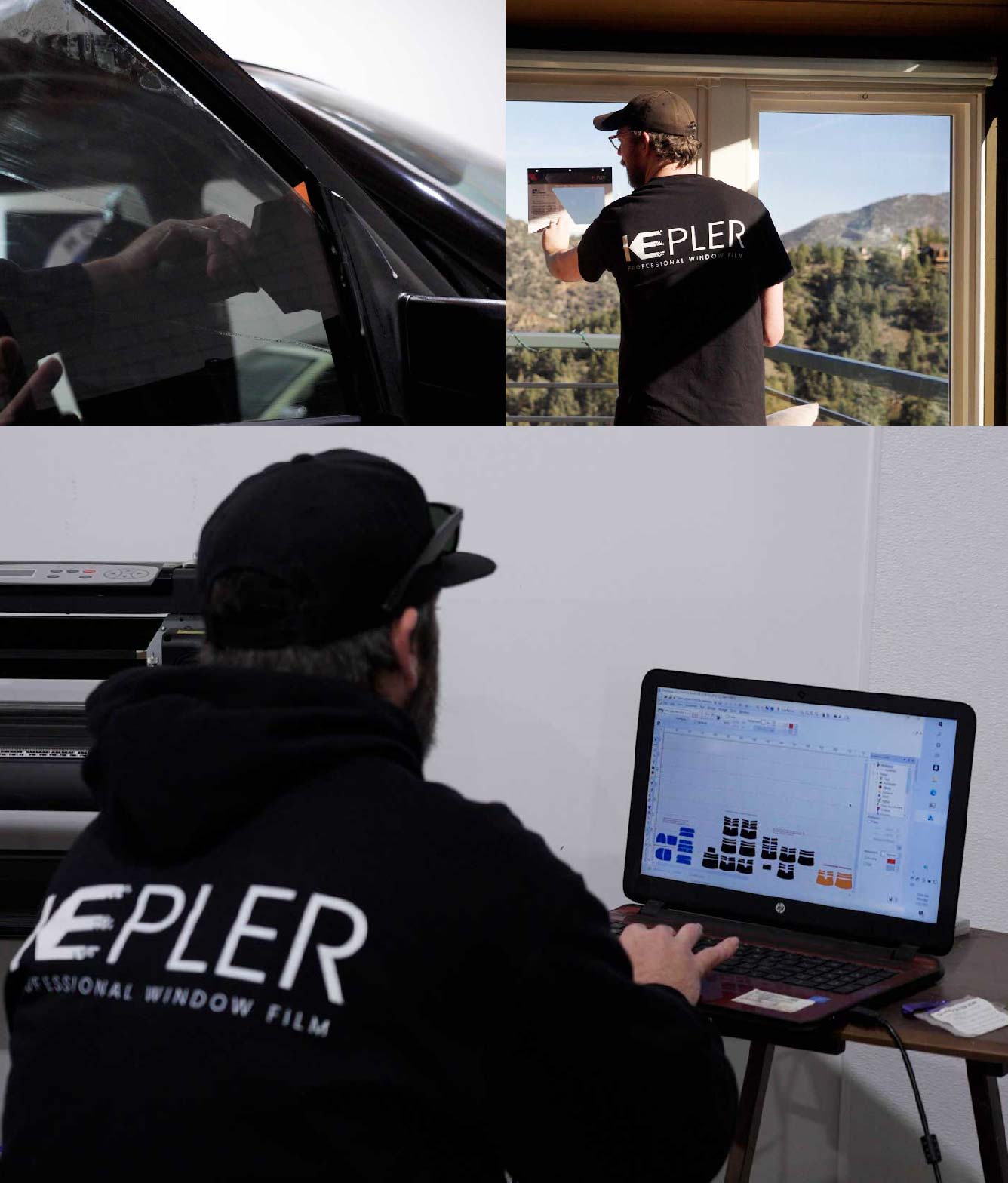 Ceramic Window Tinting Expert Cutting Film in Edinburg, Texas