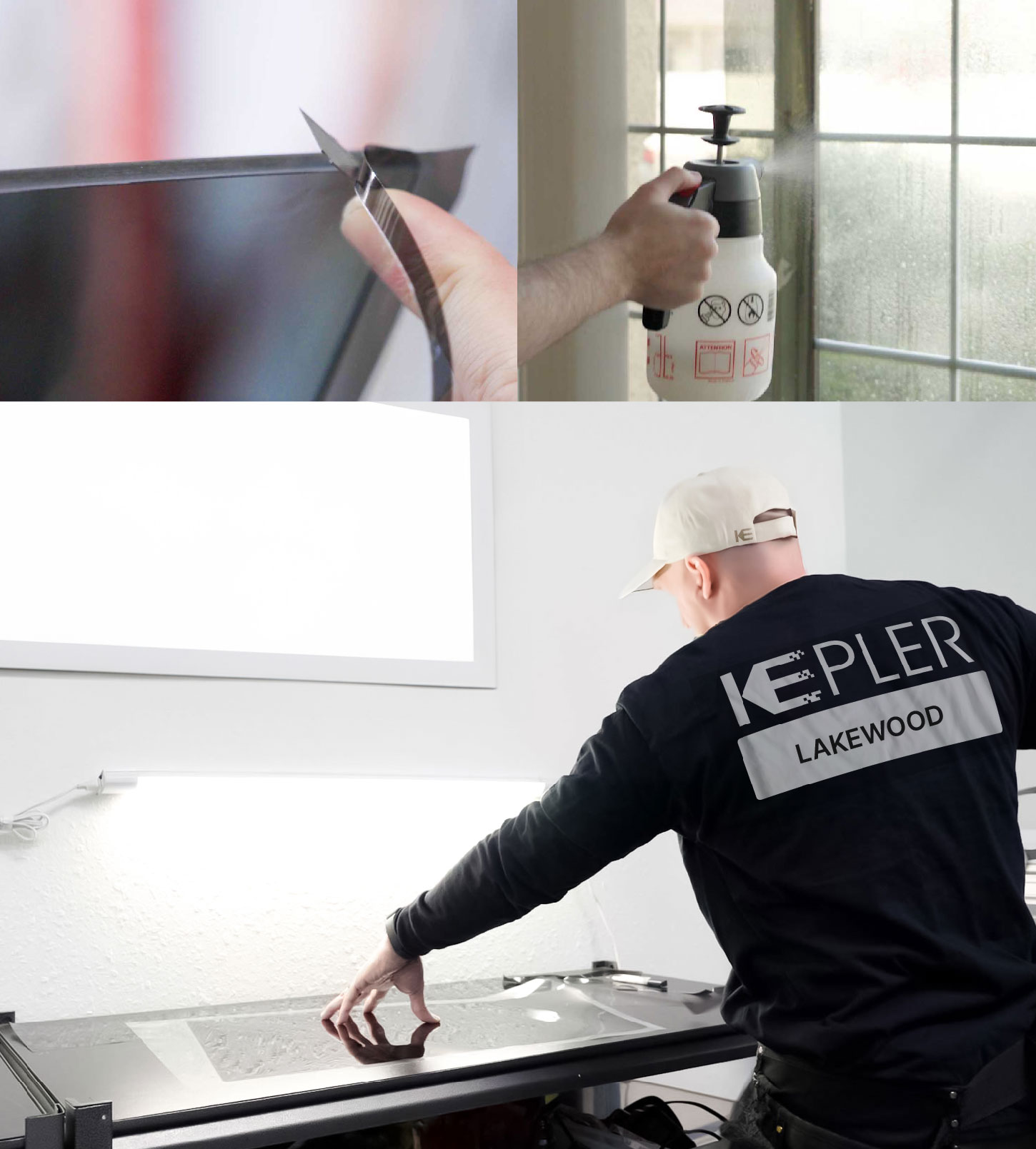 Window Tinting Specialist Cutting Film in Lakewood, Washington