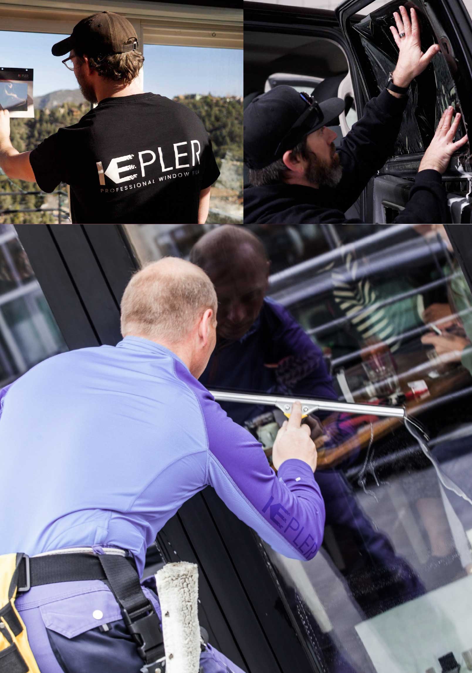 Kepler Professional Applying Anti-Graffiti Window Film to a Talladega Shop Front