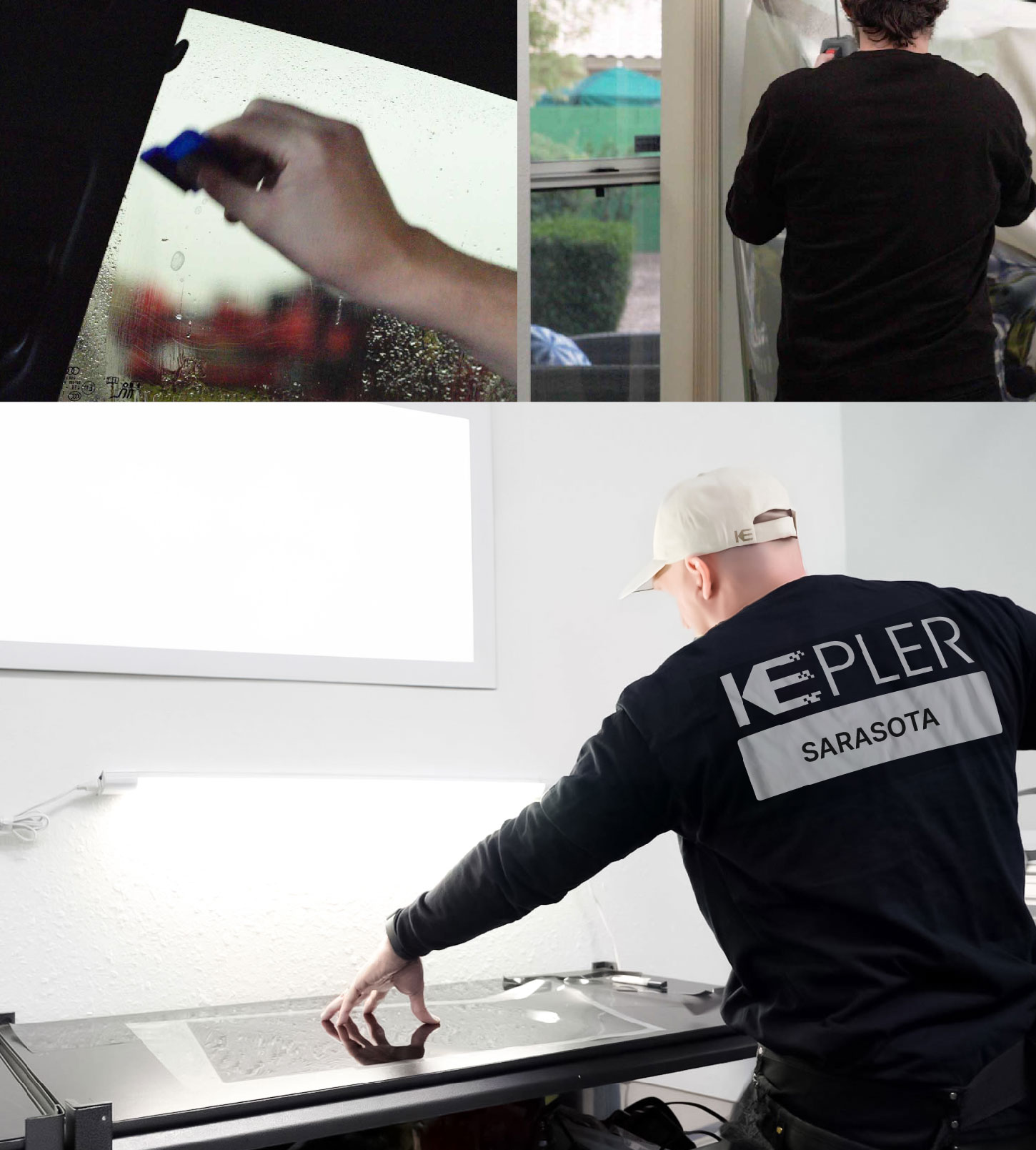 Window Tinting Specialist Cutting Film in Sarasota, Florida