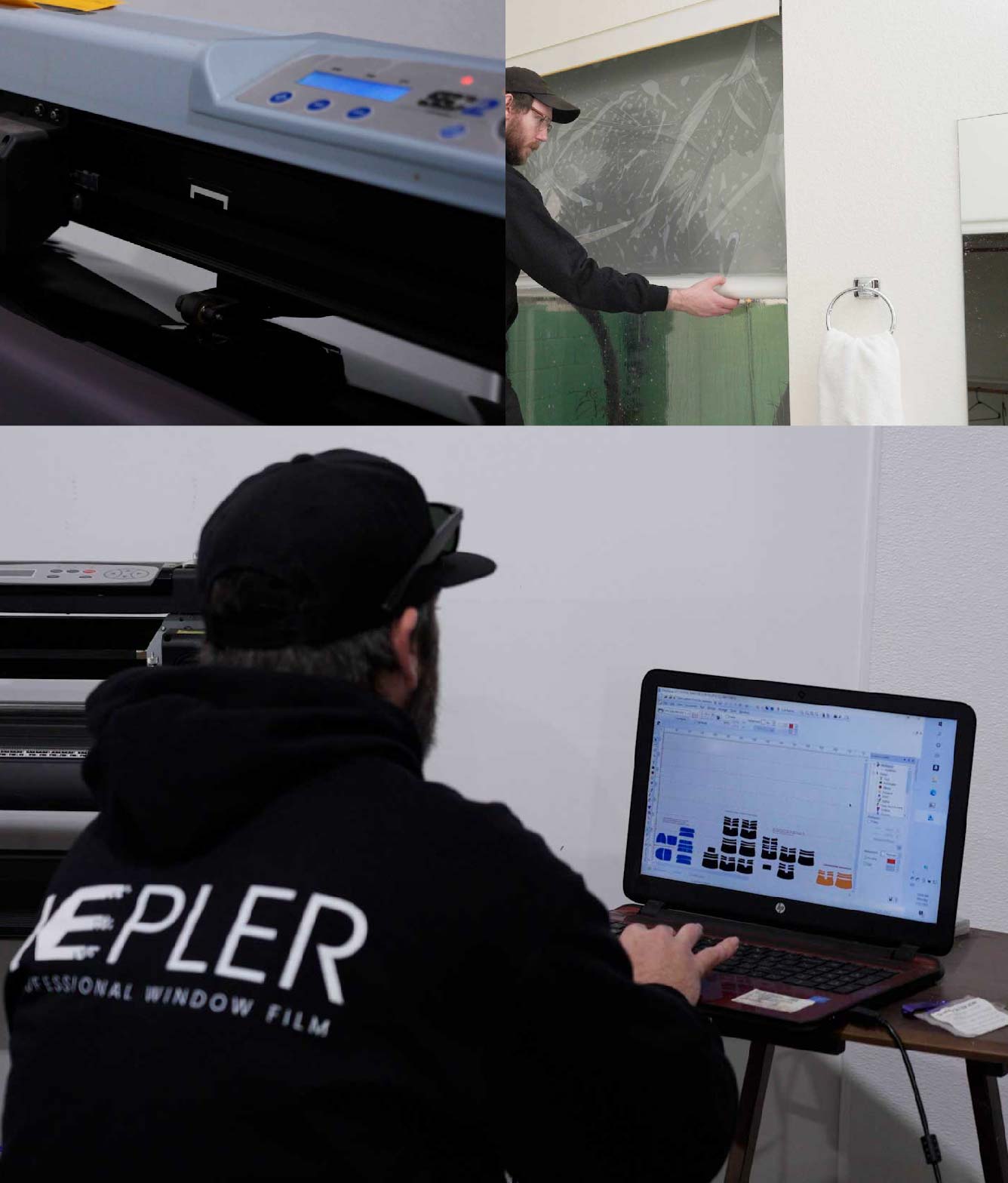 Ceramic Window Tinting Expert Cutting Film in Austin, Texas