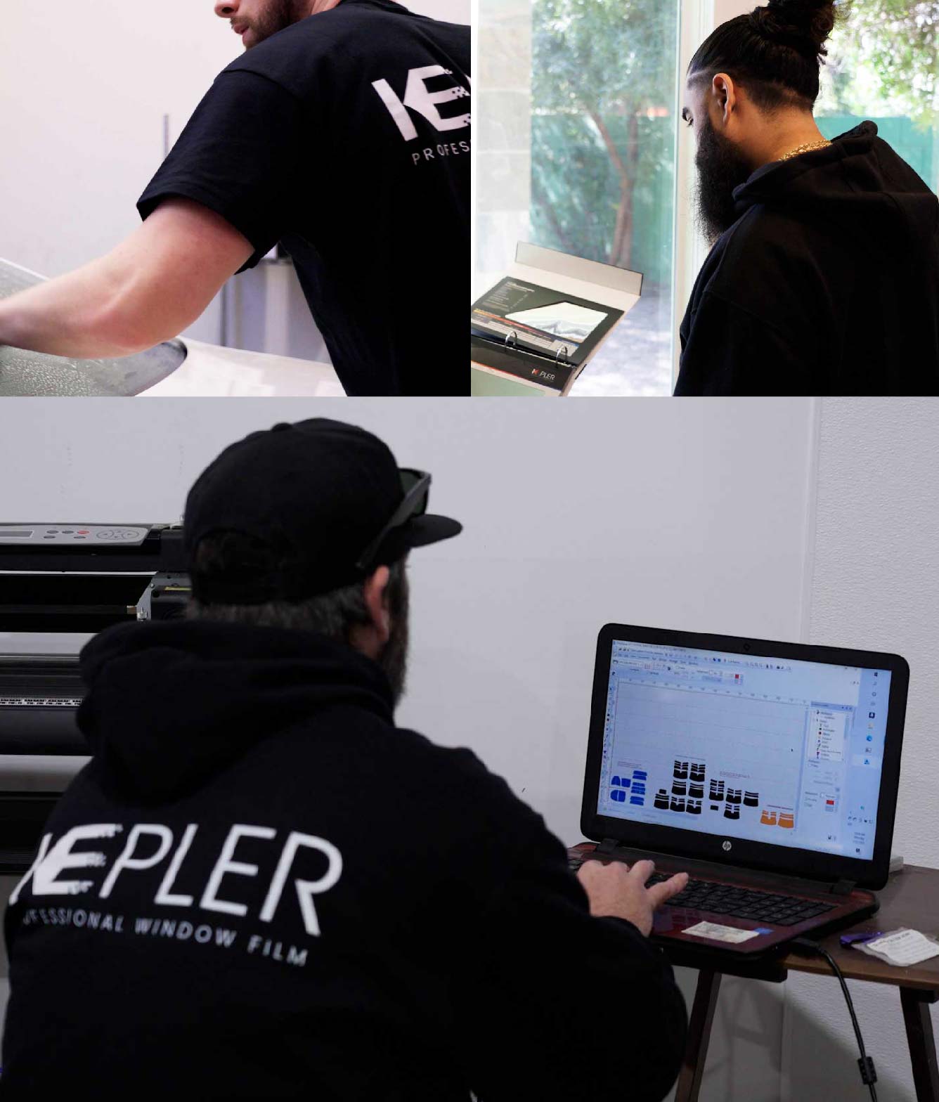 Ceramic Window Tinting Expert Cutting Film in Huntsville, Alabama