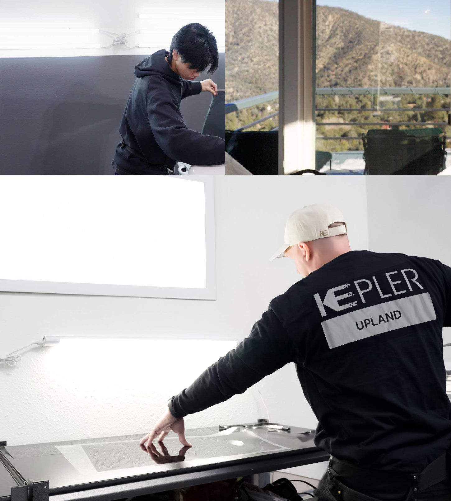 Window Tinting Specialist Cutting Film in Upland, California