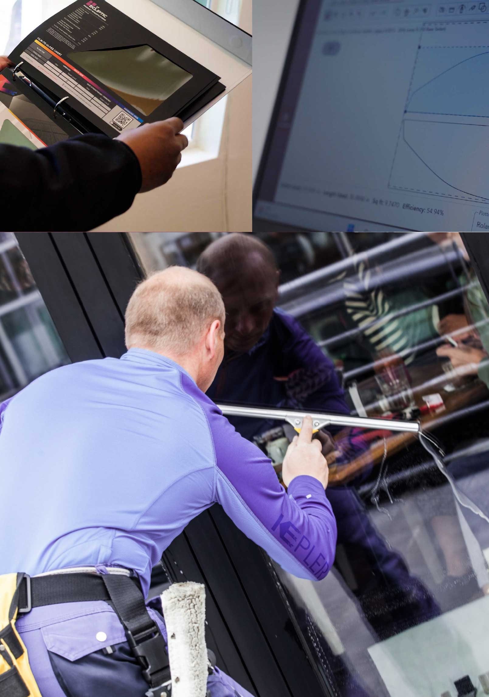 Kepler Professional Applying Anti-Graffiti Window Film to a Palm Harbor Shop Front