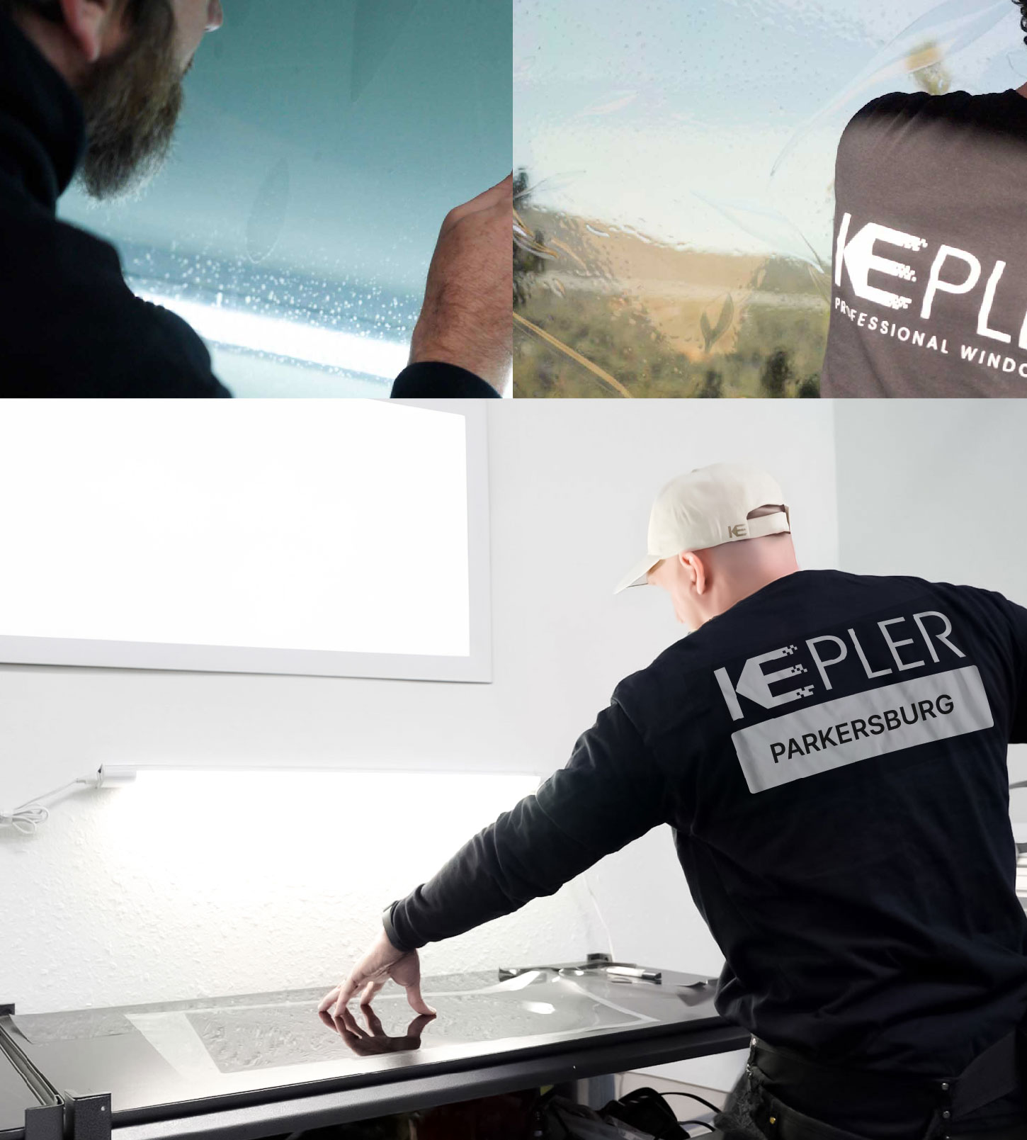 Window Tinting Specialist Cutting Film in Parkersburg, West Virginia
