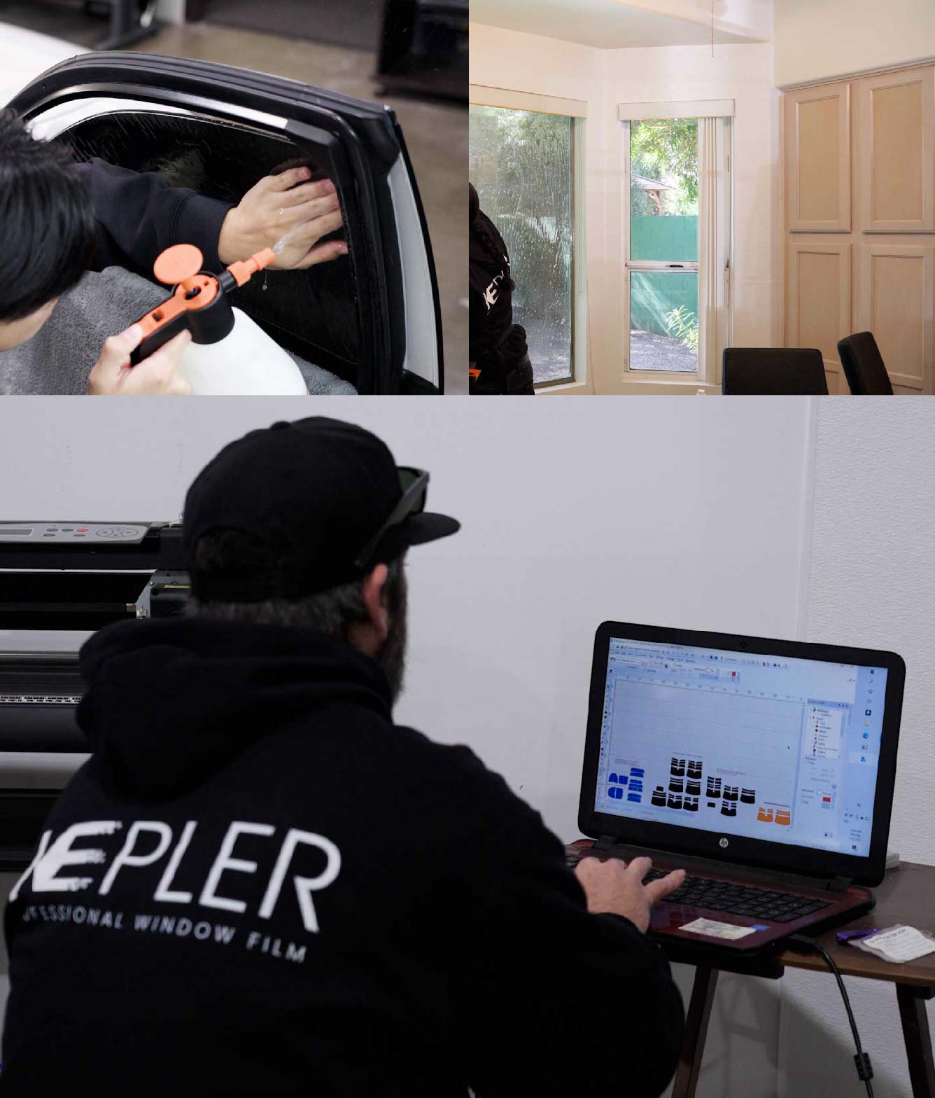 Ceramic Window Tinting Expert Cutting Film in Gainesville, Texas