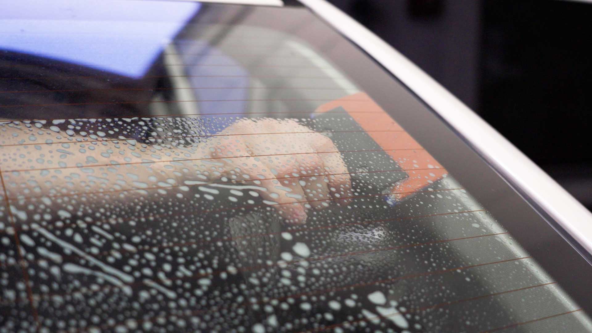 Professional Tesla Window Tinting preparation in Littleton
