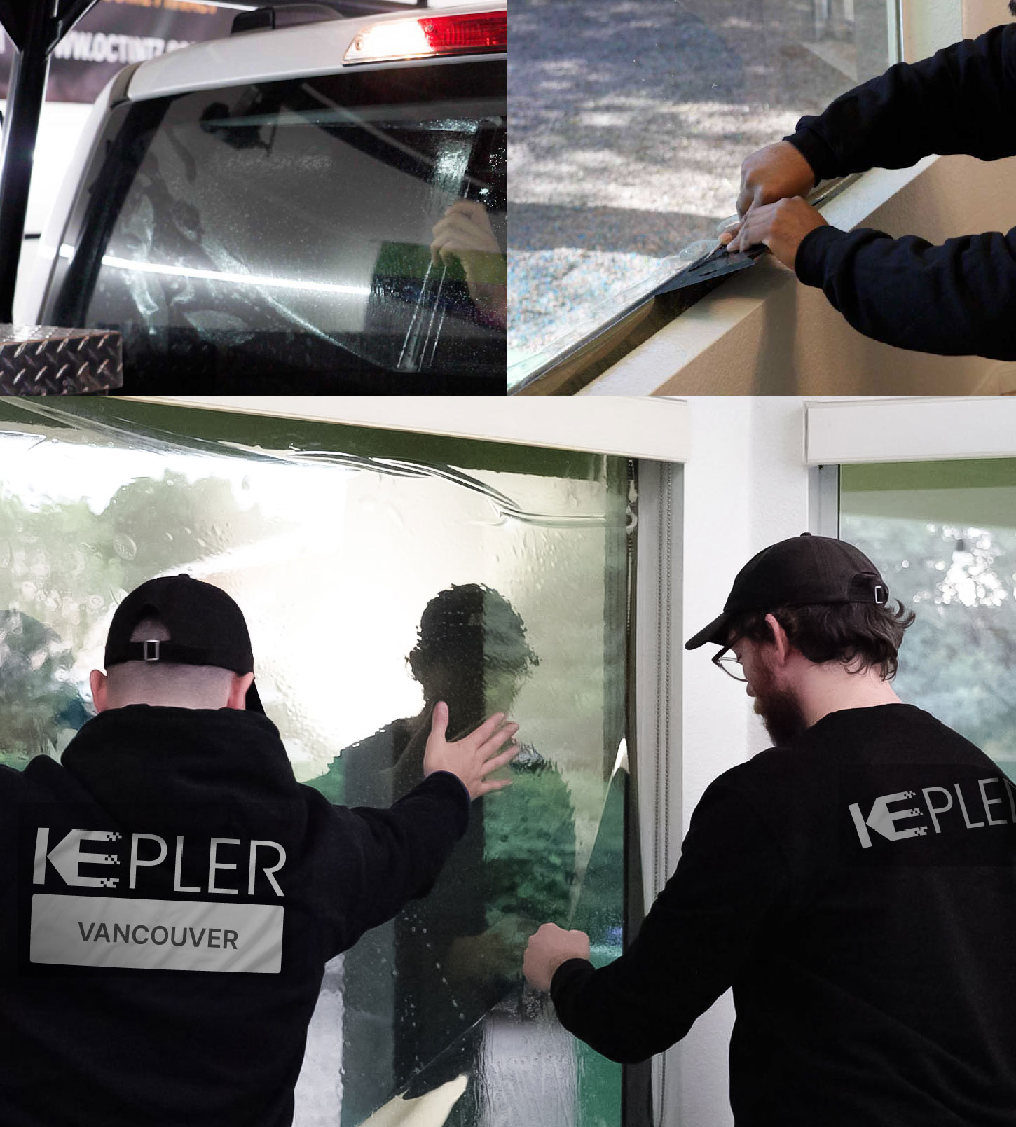 Kepler Technician Fitting Advanced Window Tint to Home in Vancouver