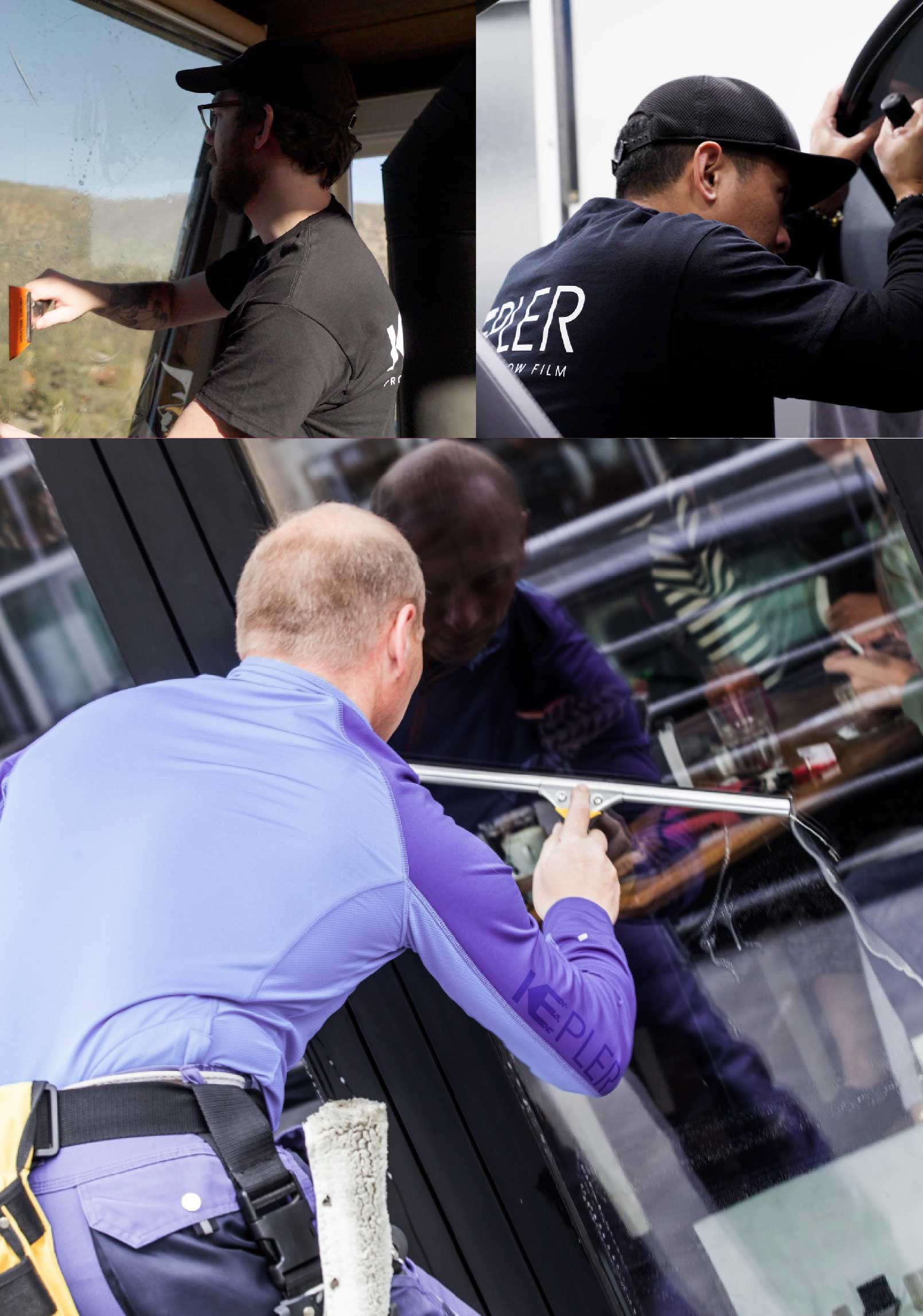 Kepler Expert Applying Anti-Graffiti Window Film to a Passaic Shop Front
