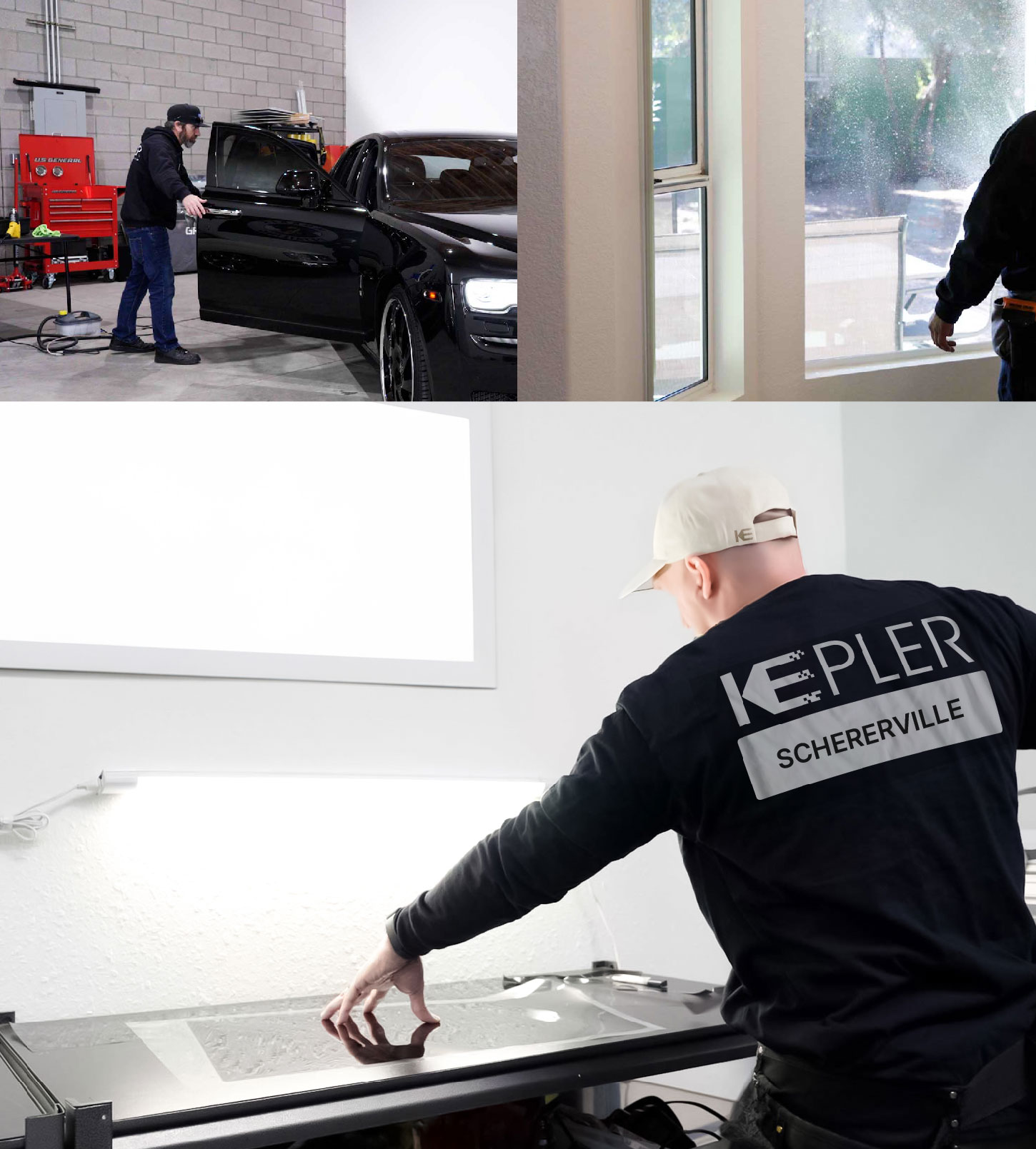 Window Tinting Specialist Cutting Film in Schererville, Indiana