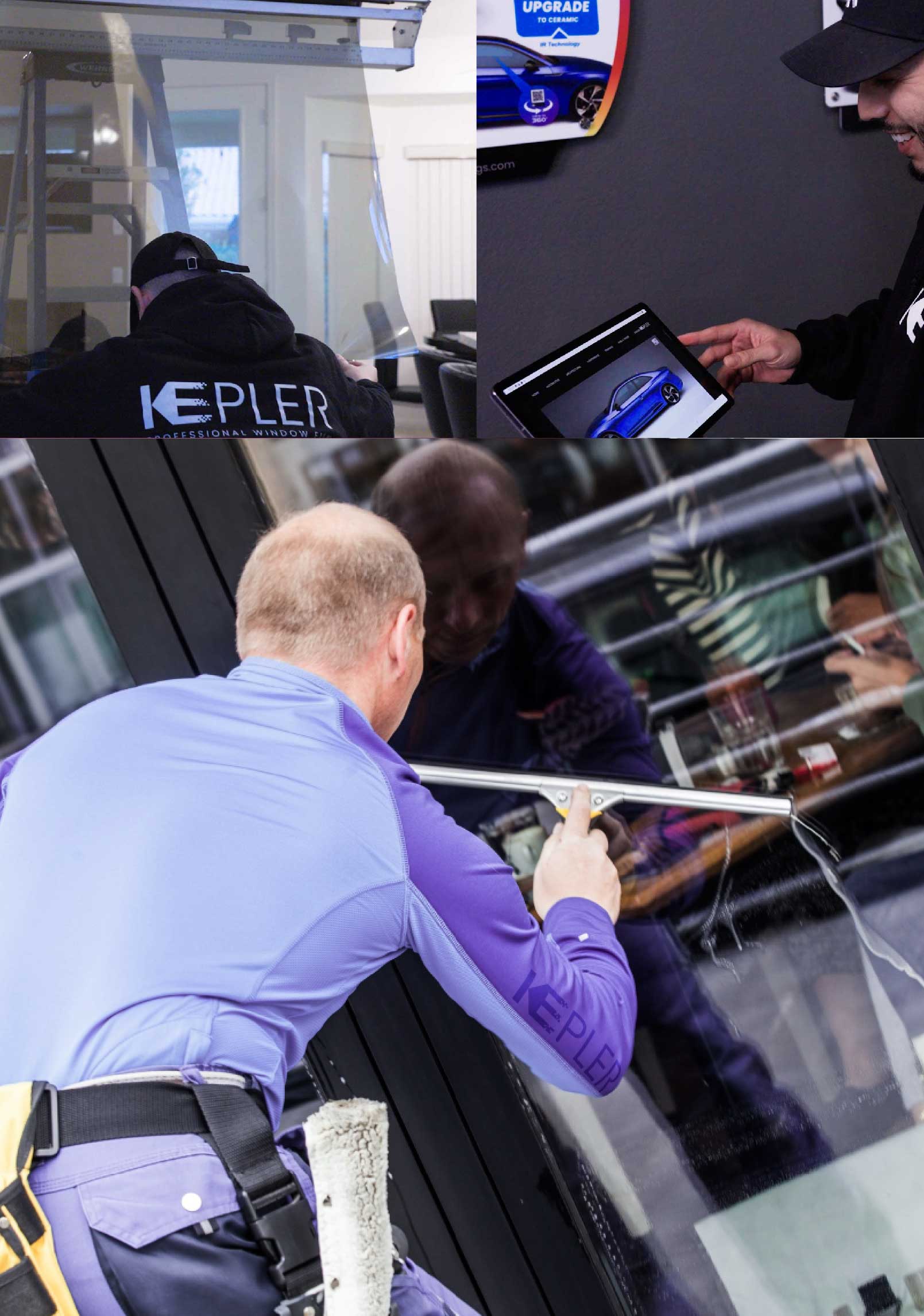 Kepler Expert Applying Anti-Graffiti Window Film to a Syracuse Shop Front