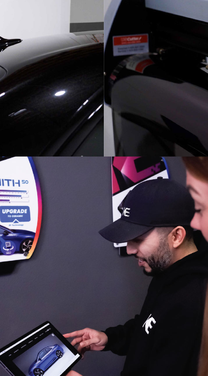 Kepler Dealer Showing Car Window Film Options to Customer in Bridgeton, New Jersey