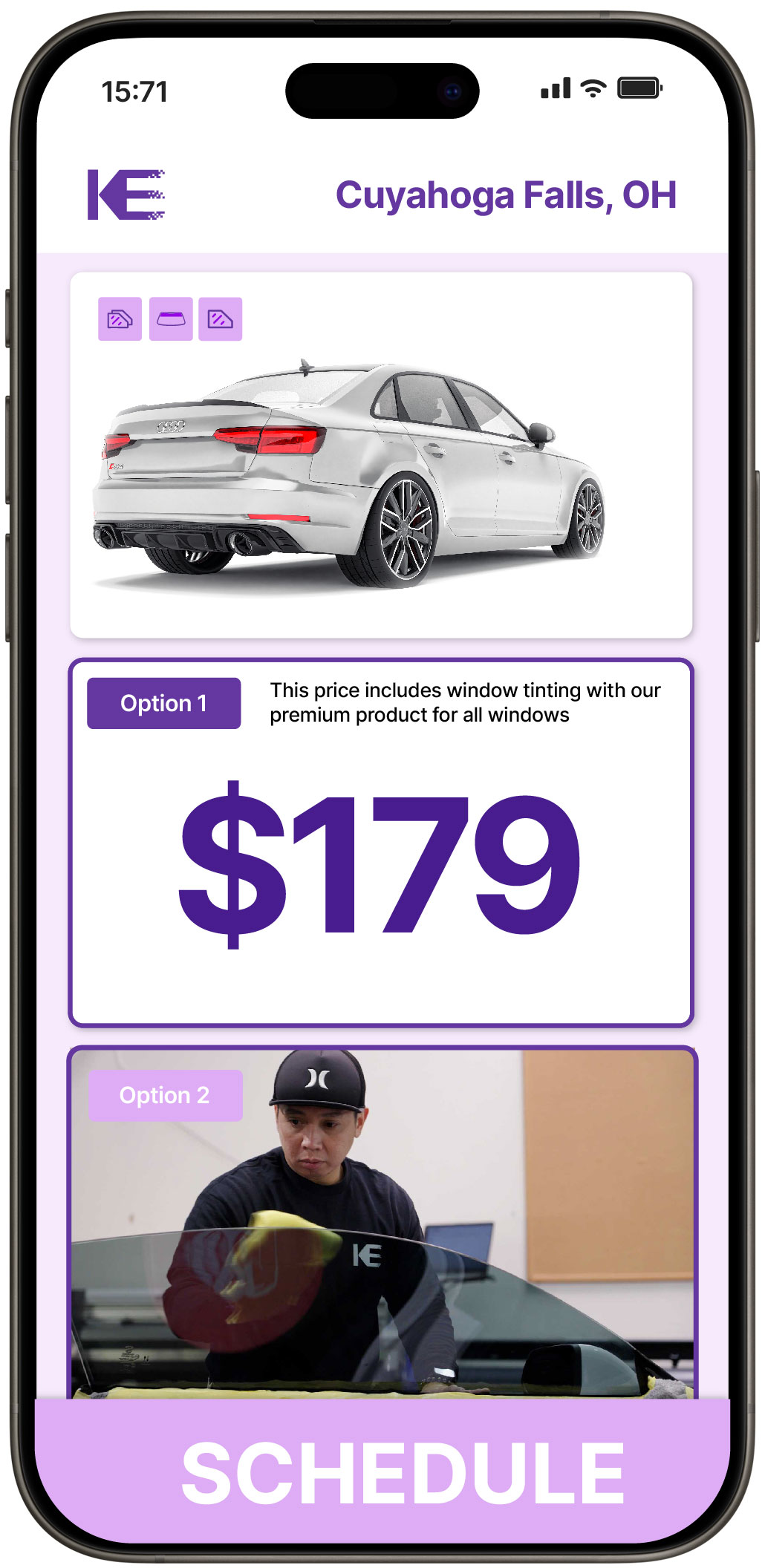 View Competitive Car Window Tinting Prices in Cuyahoga Falls, Ohio