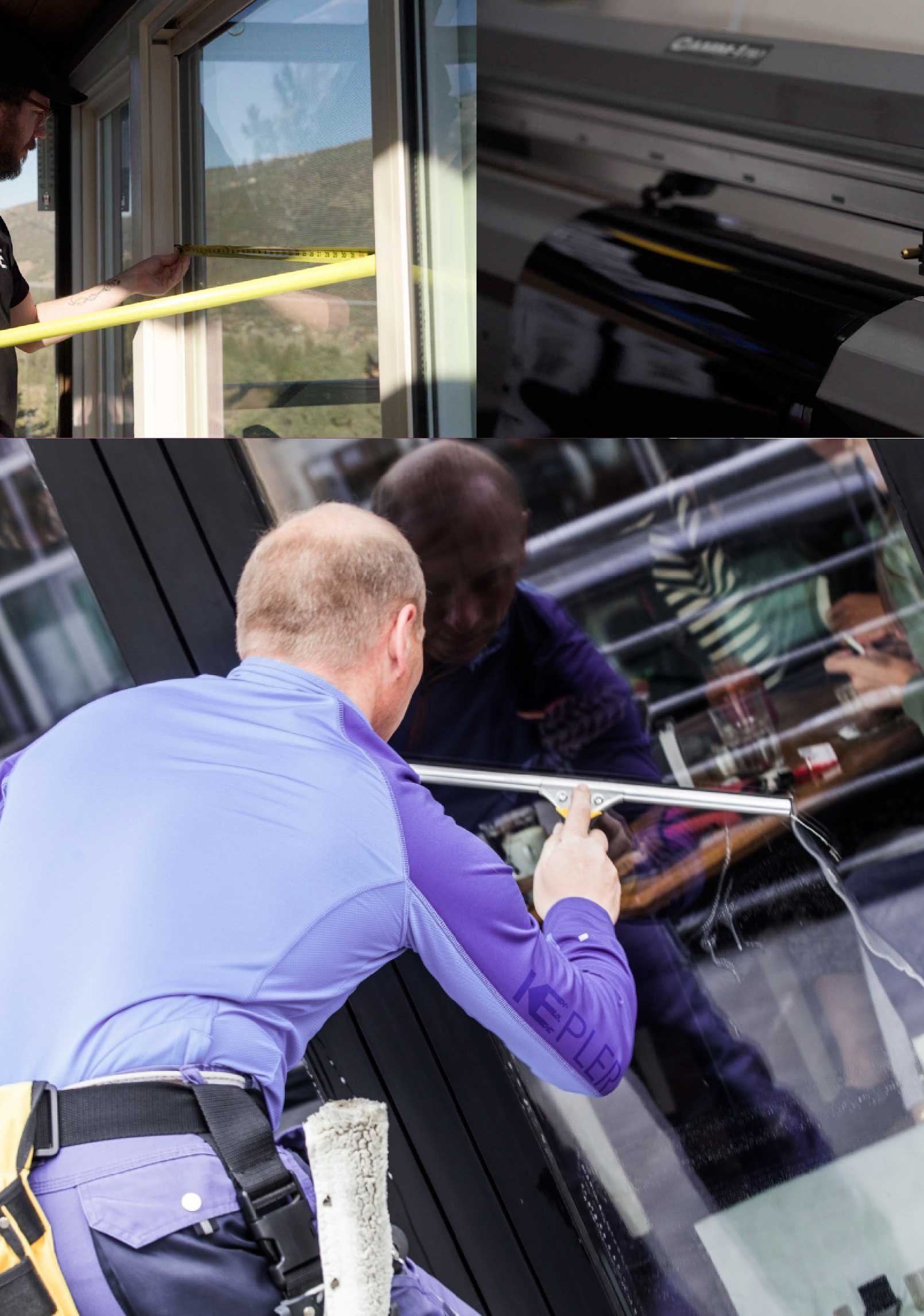 Kepler Skilled Applying Anti-Graffiti Window Film to a Lyndhurst Shop Front