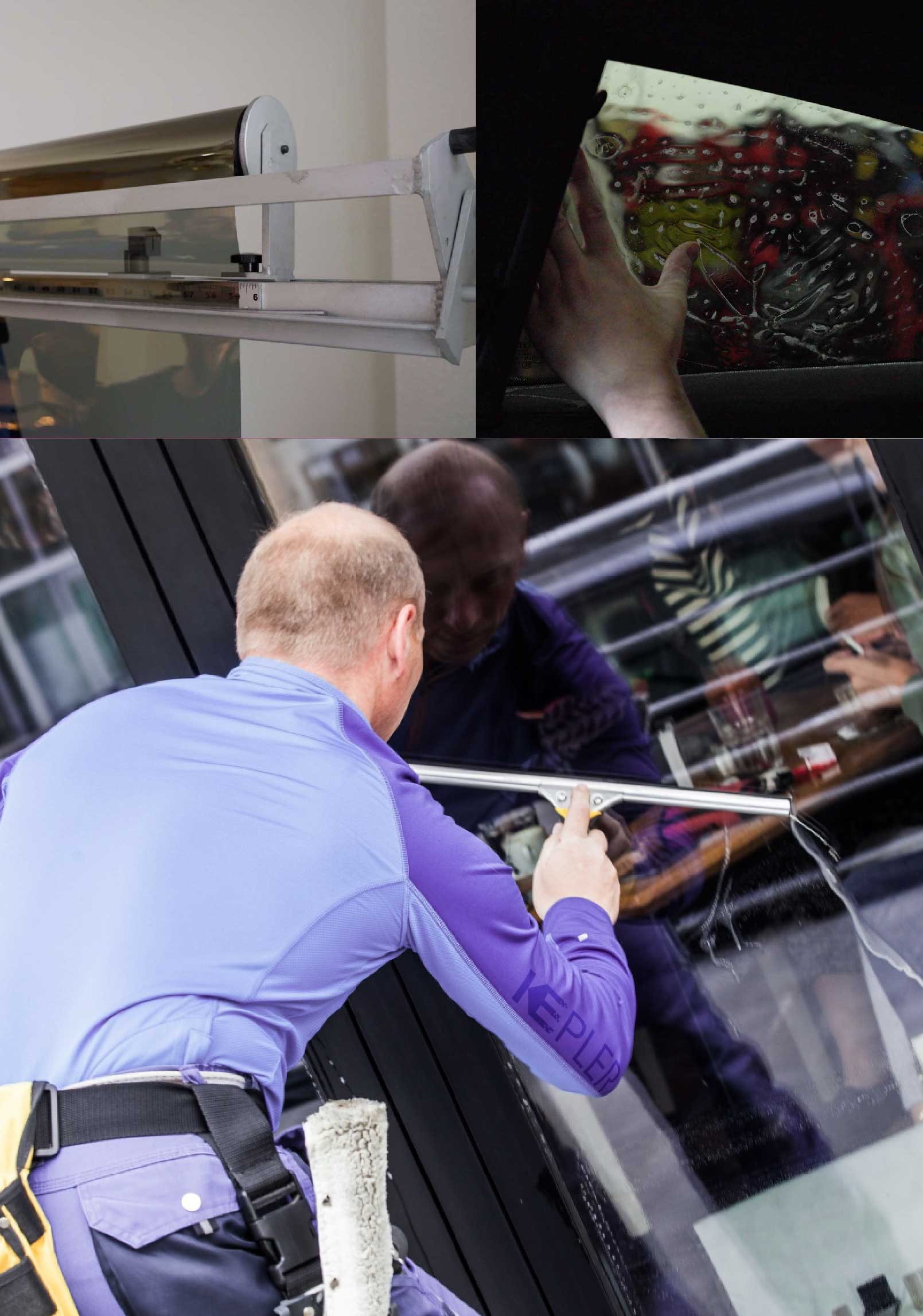Kepler Skilled Applying Anti-Graffiti Window Film to a Richardson Shop Front